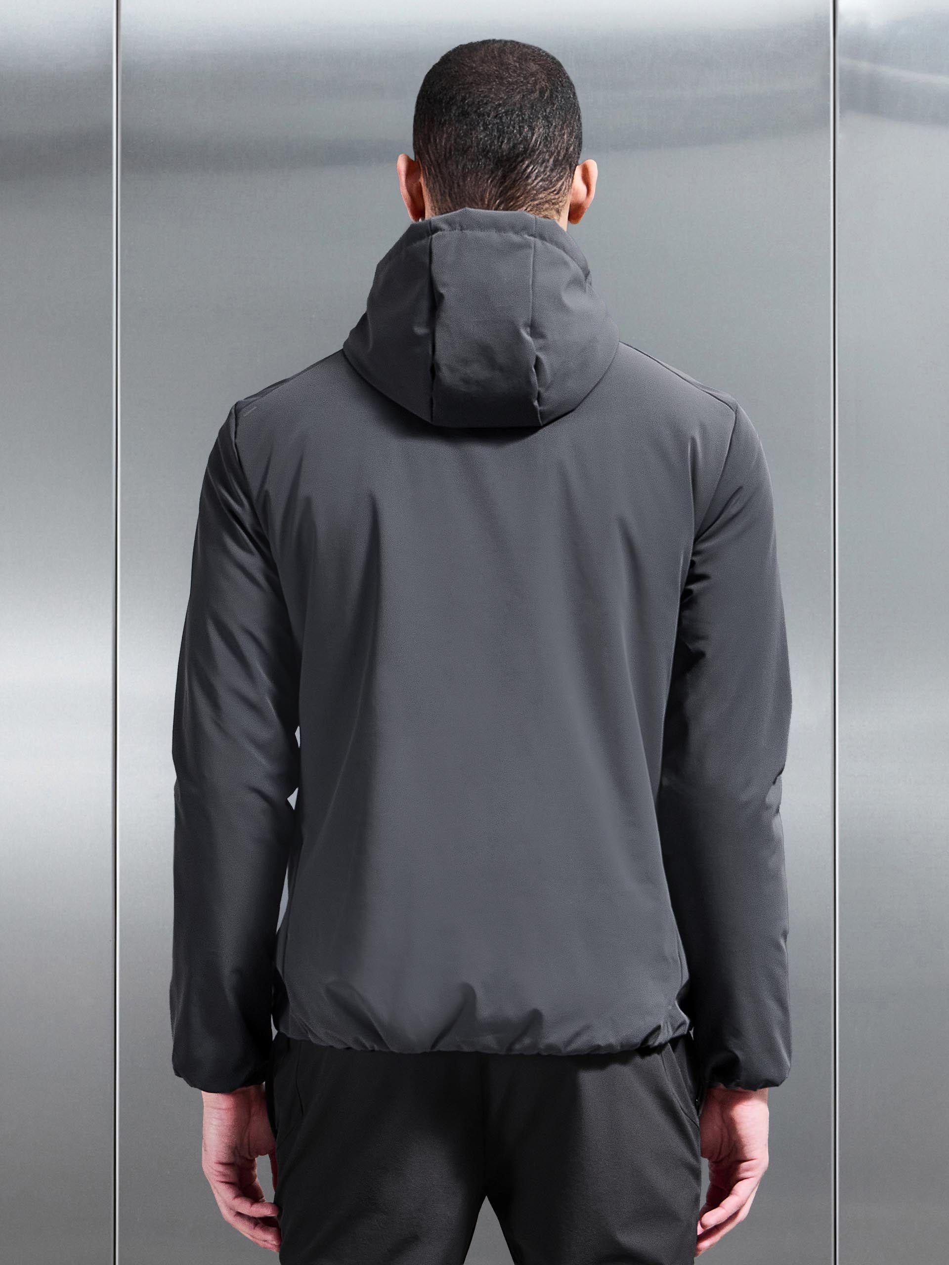 Mens Active Quilted Windbreaker in Grey