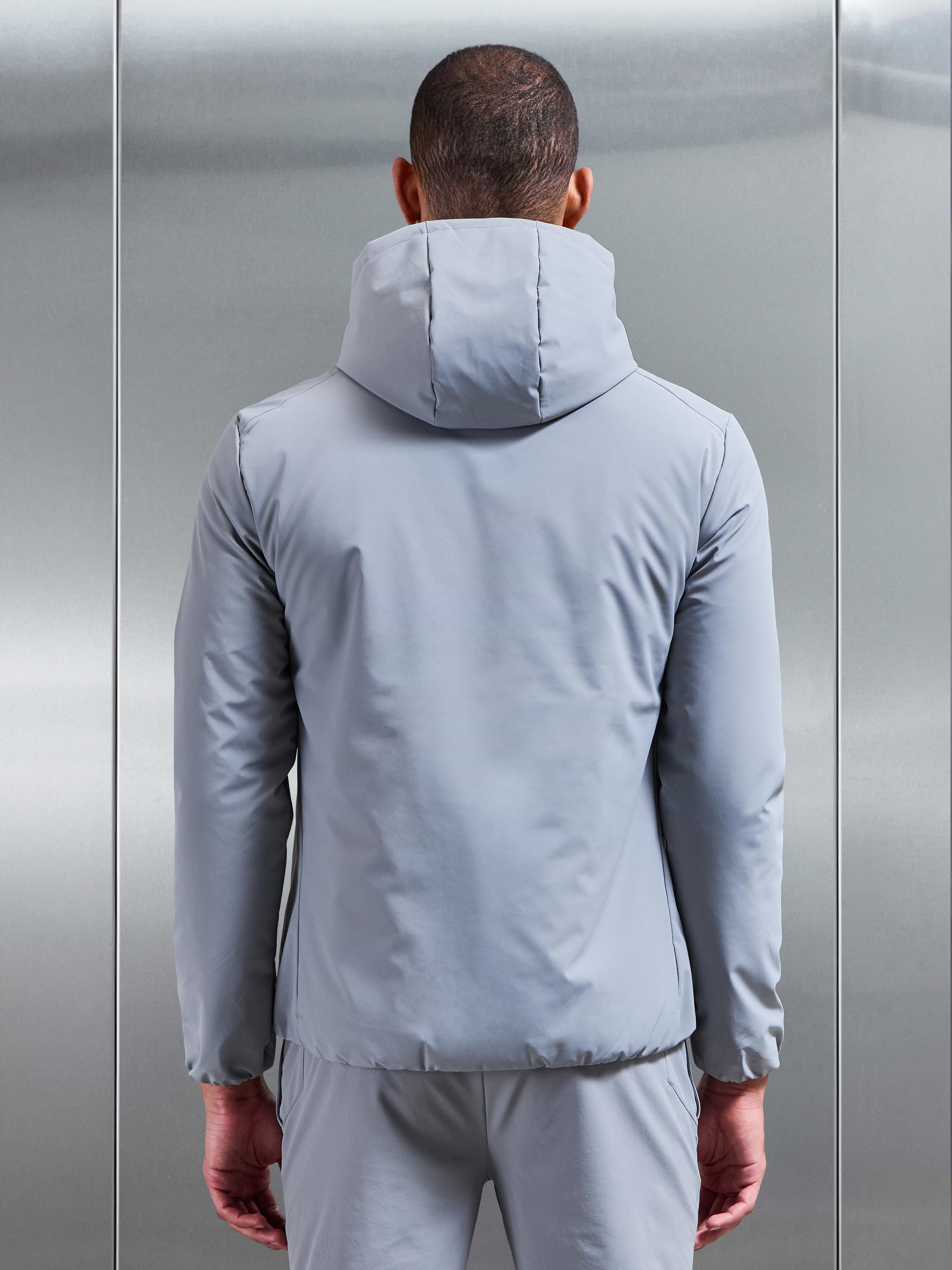 Active Quilted Windbreaker in Mid Grey