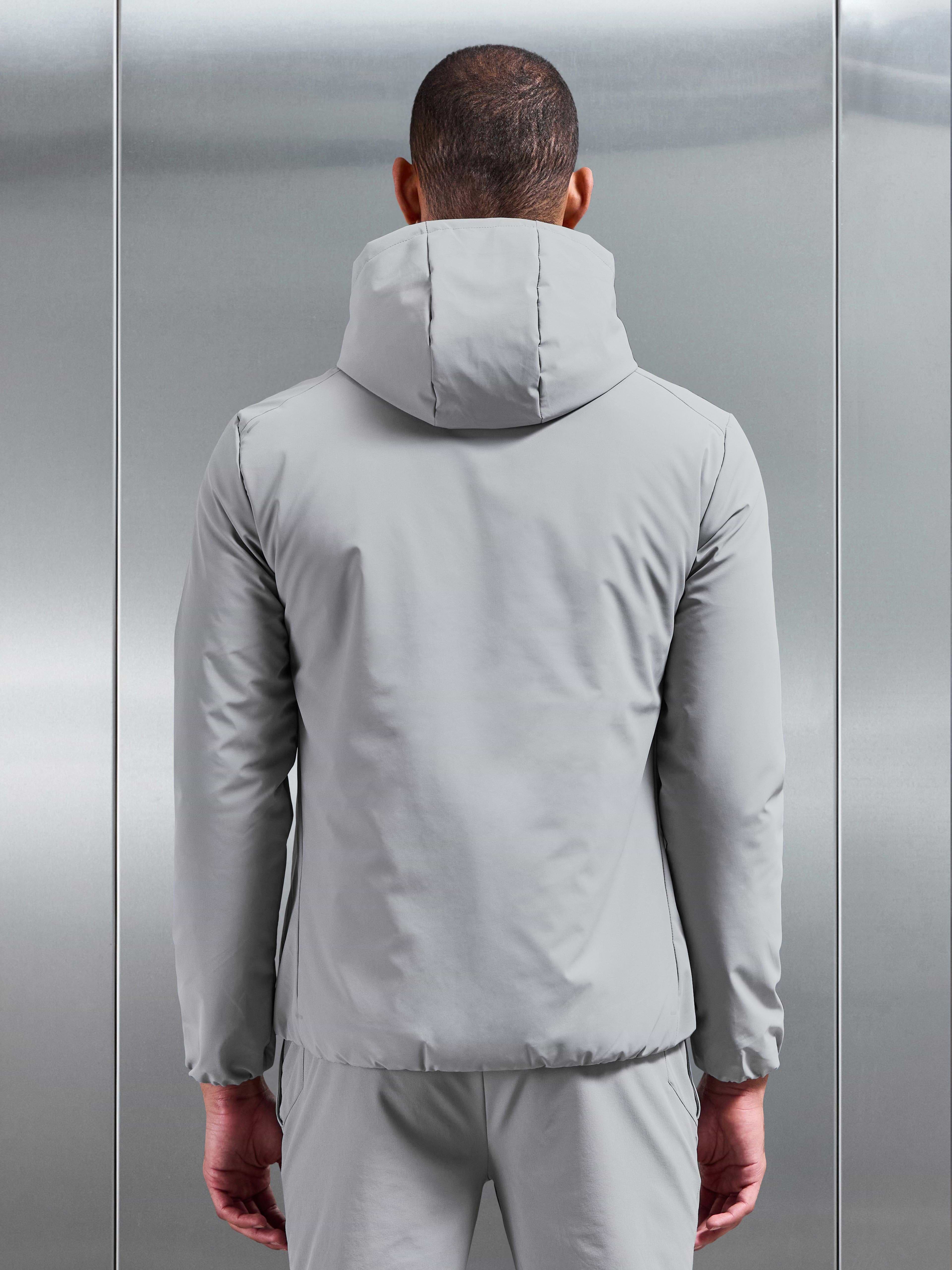 Active Quilted Windbreaker in Mid Grey