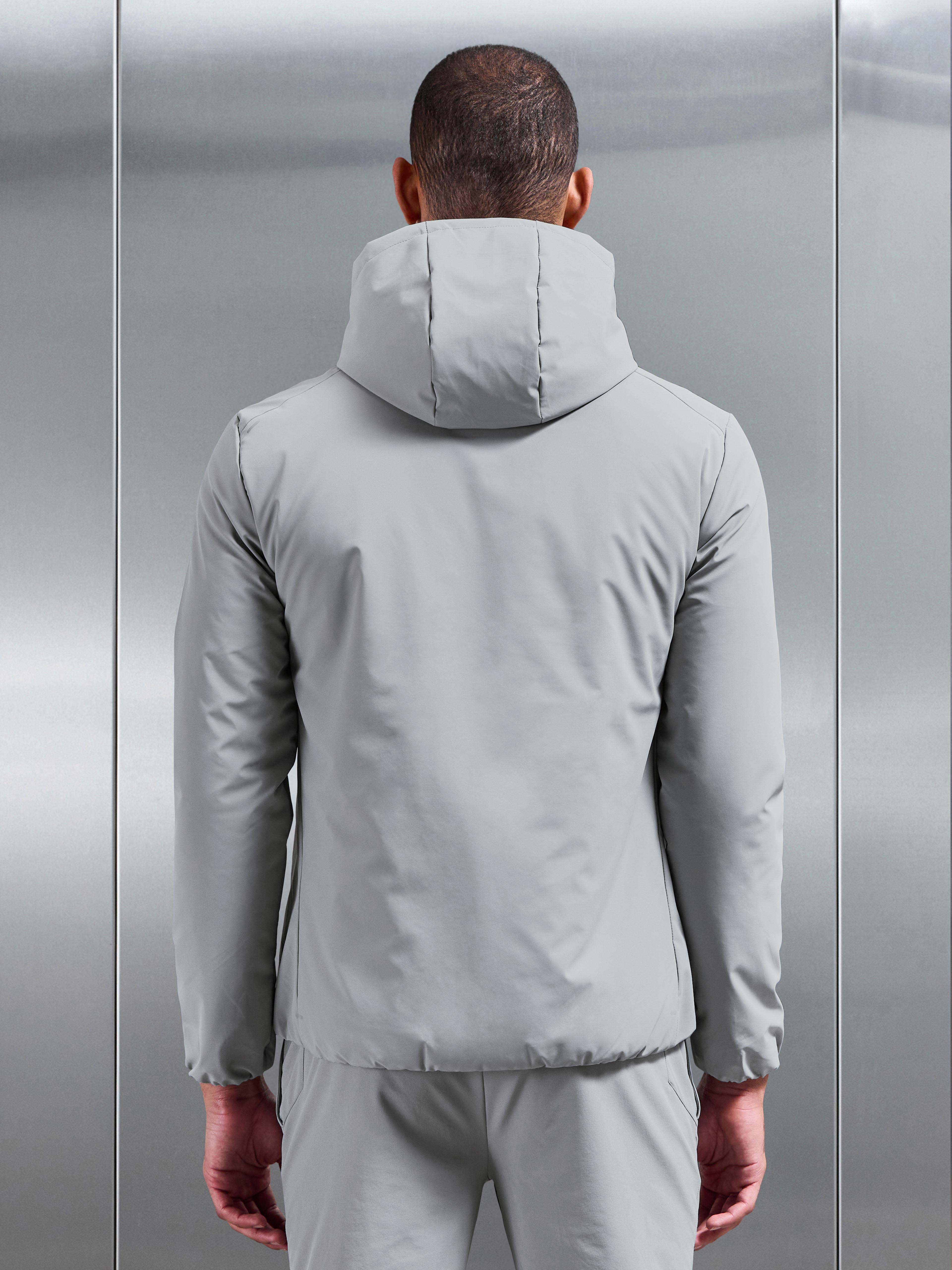 Active Quilted Windbreaker in Mid Grey