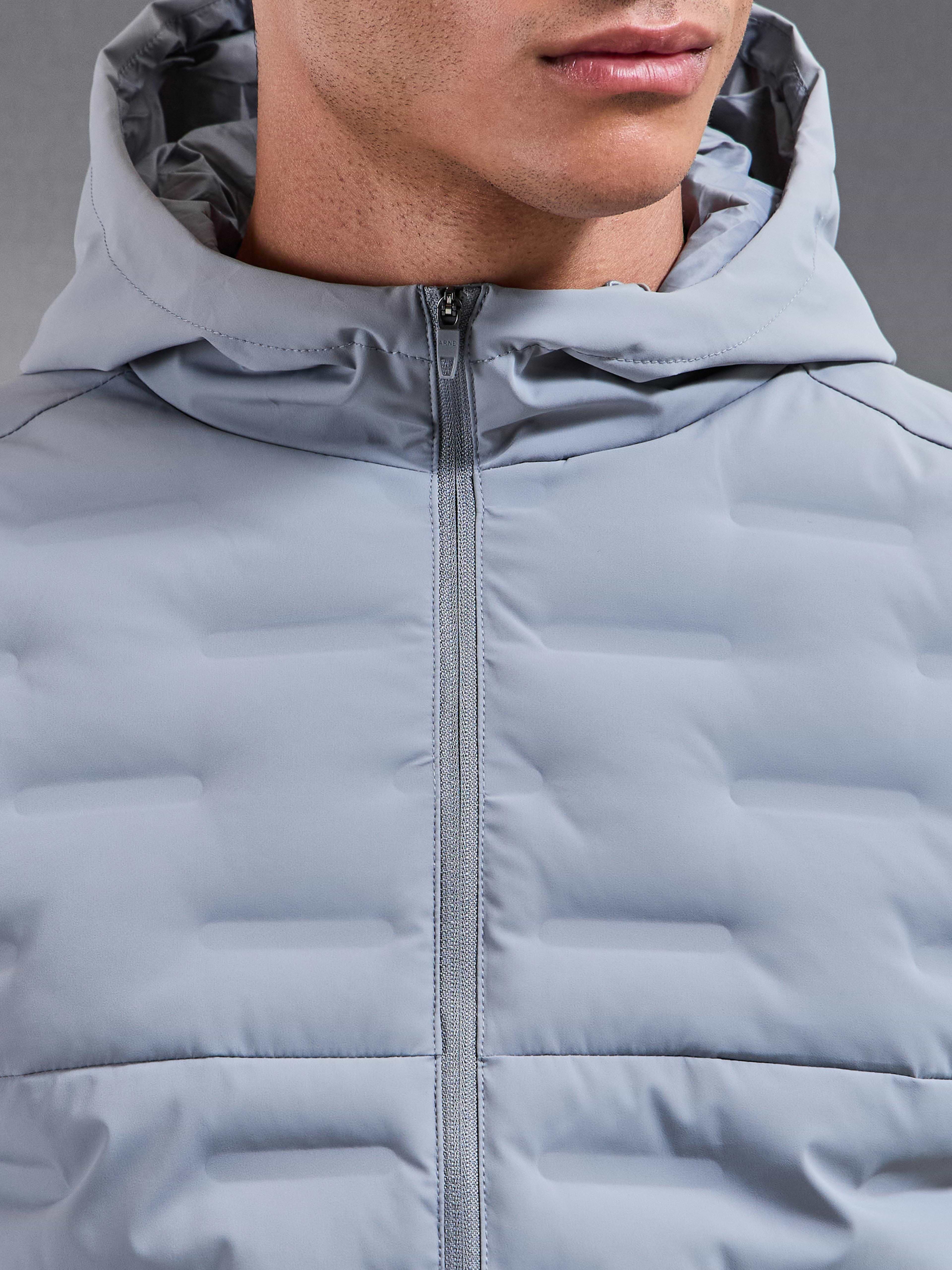 Active Quilted Windbreaker in Mid Grey