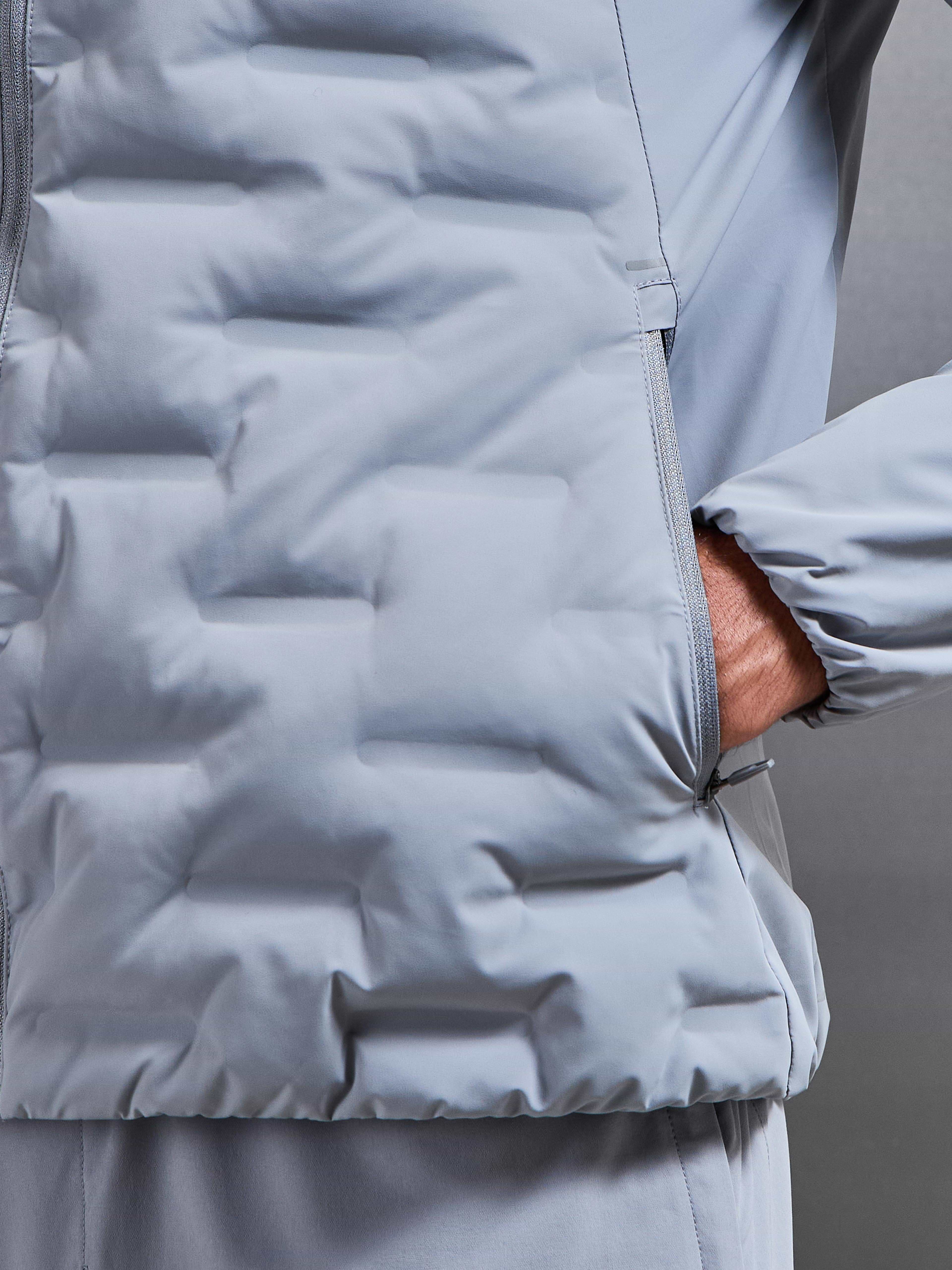 Active Quilted Windbreaker in Mid Grey