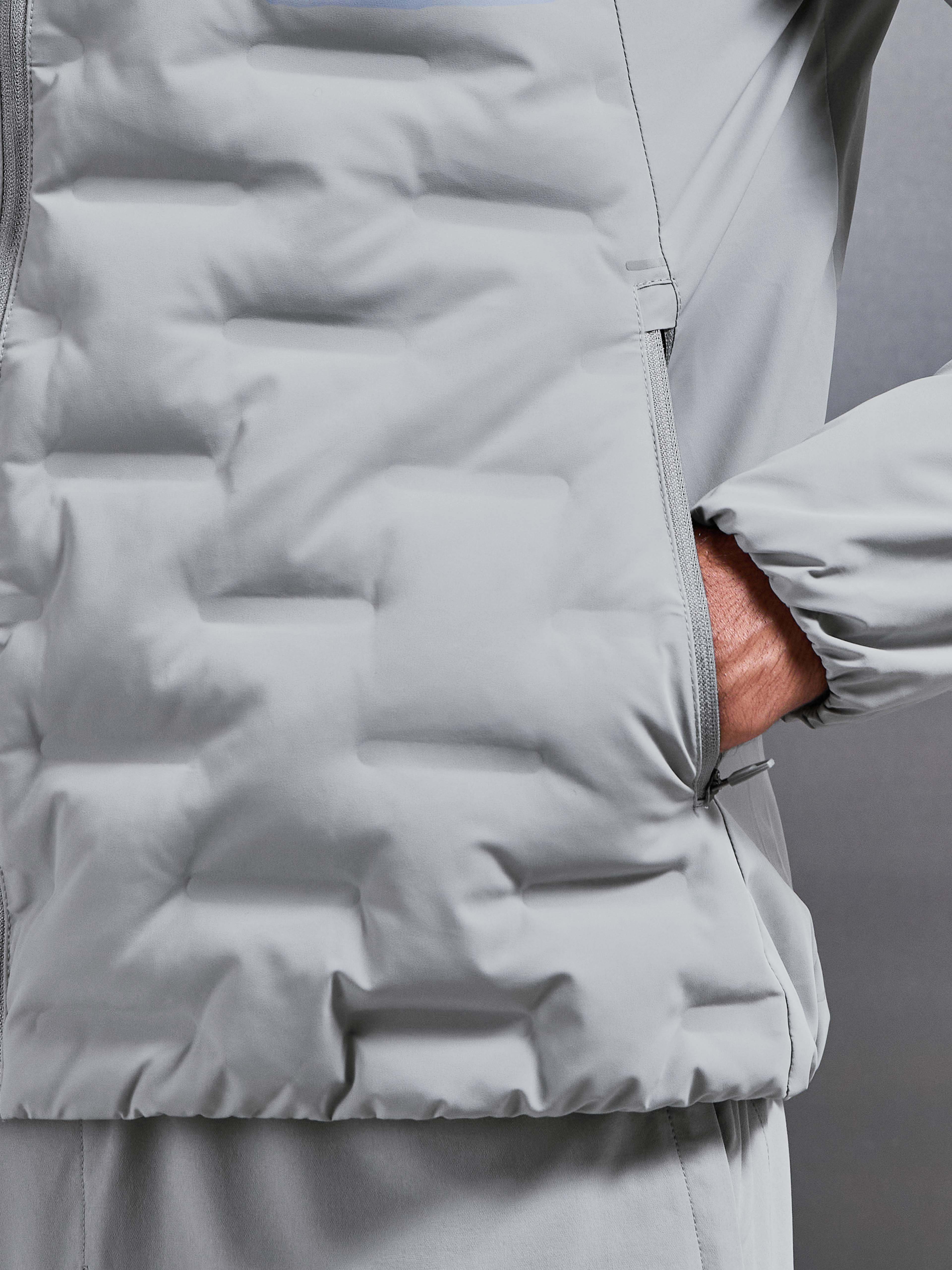Active Quilted Windbreaker in Mid Grey