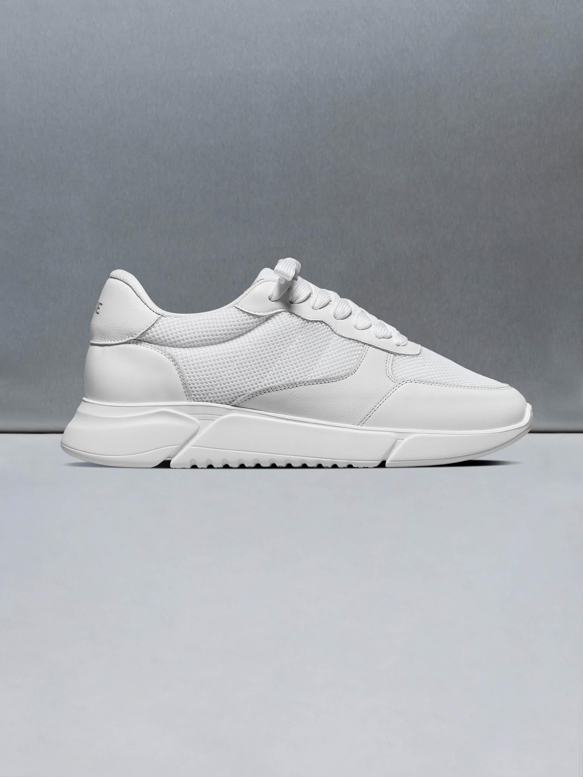 Mens Active Runner in Triple White