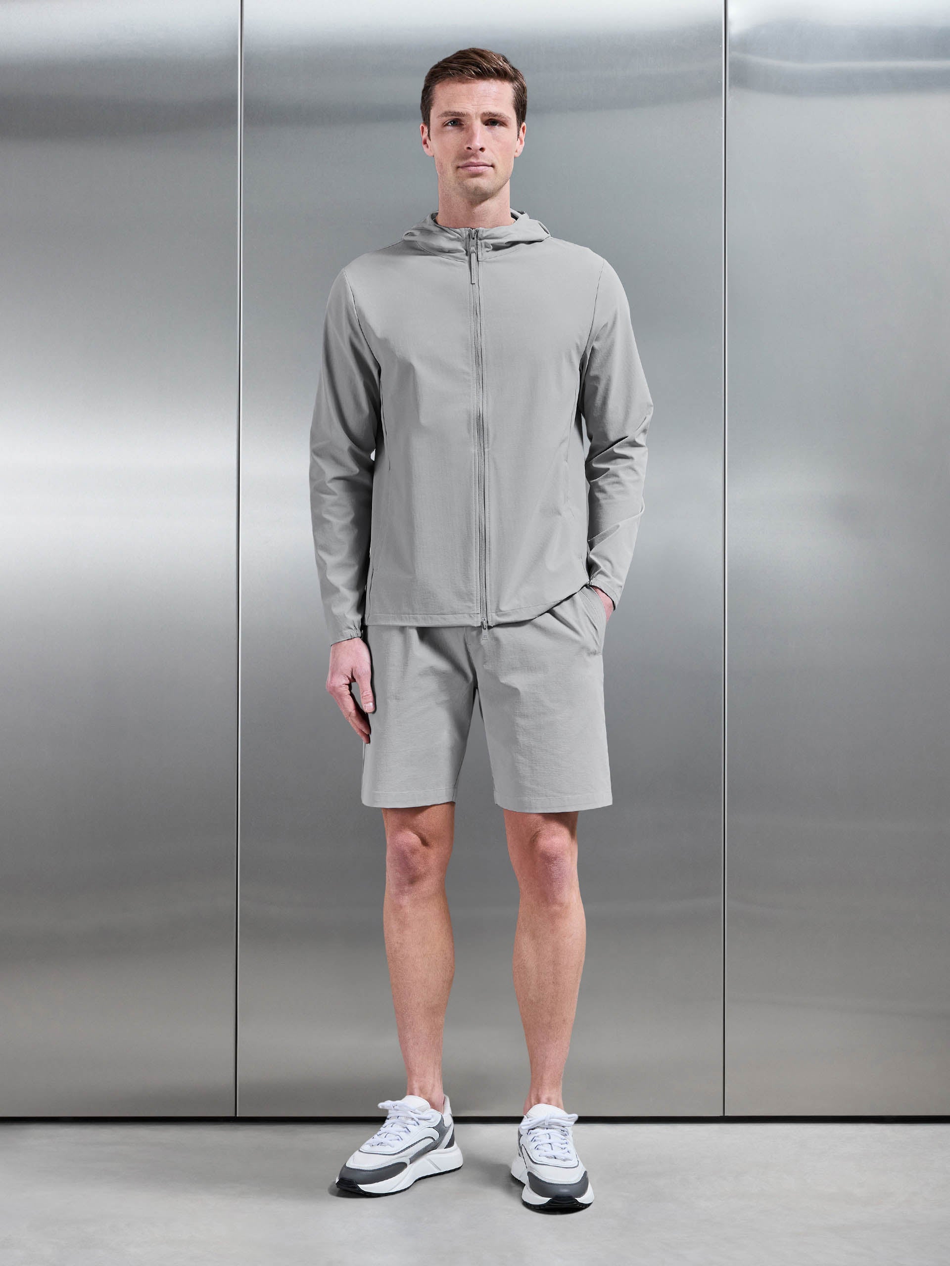 Mens Active Technical Short in Mid Grey