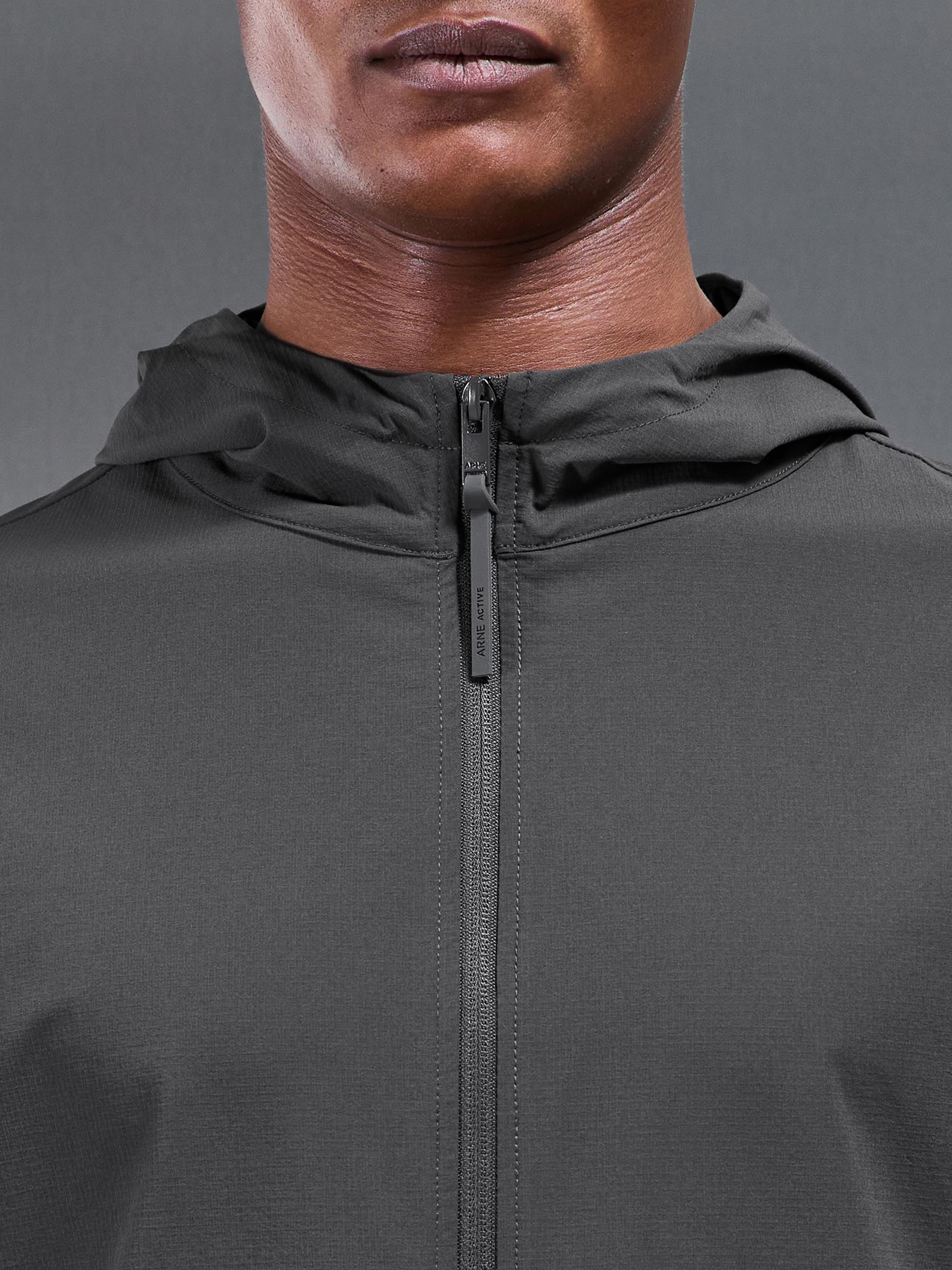 Mens Active Technical Windbreaker in Grey