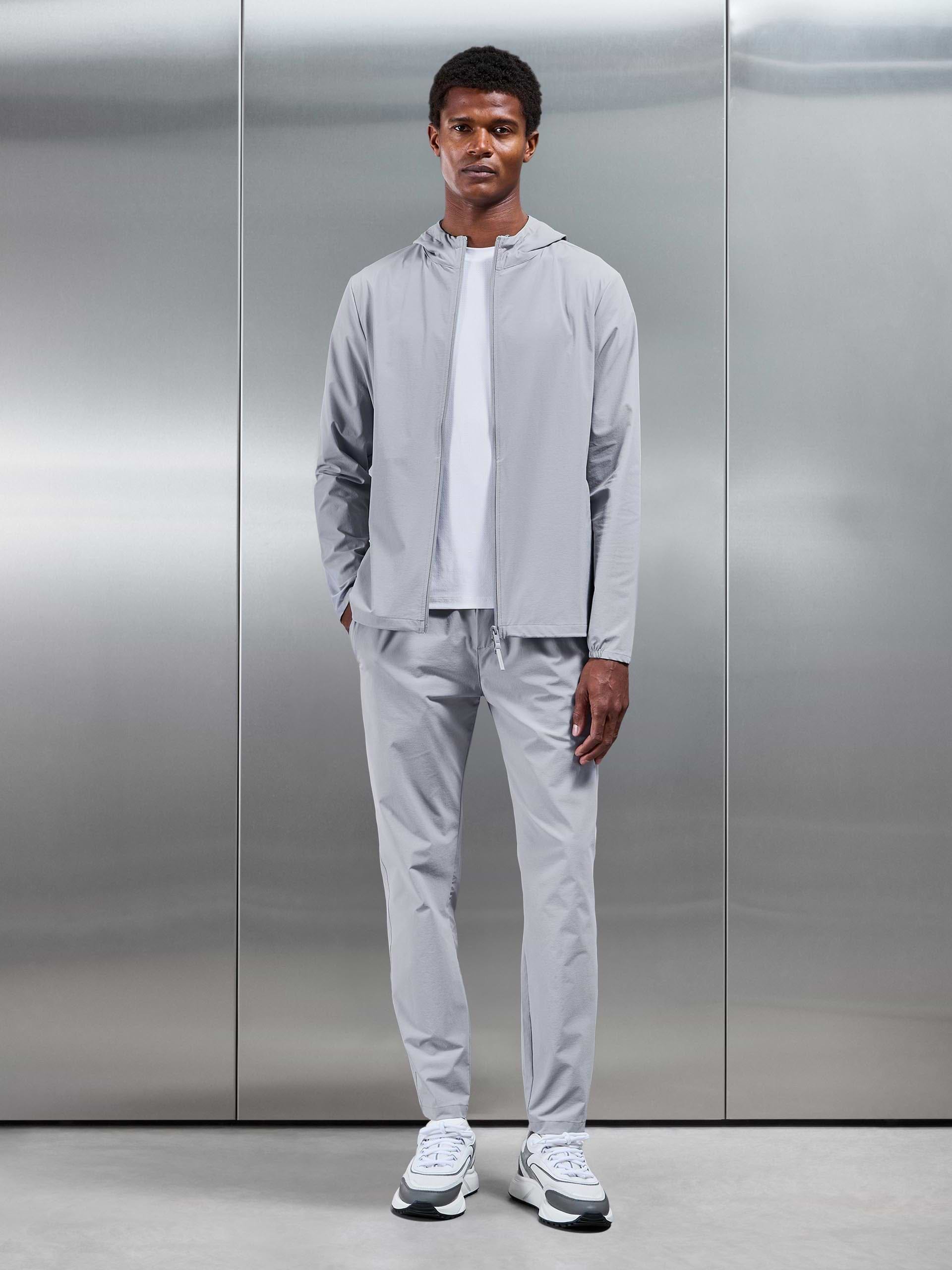 Mens Active Technical Windbreaker in Mid Grey