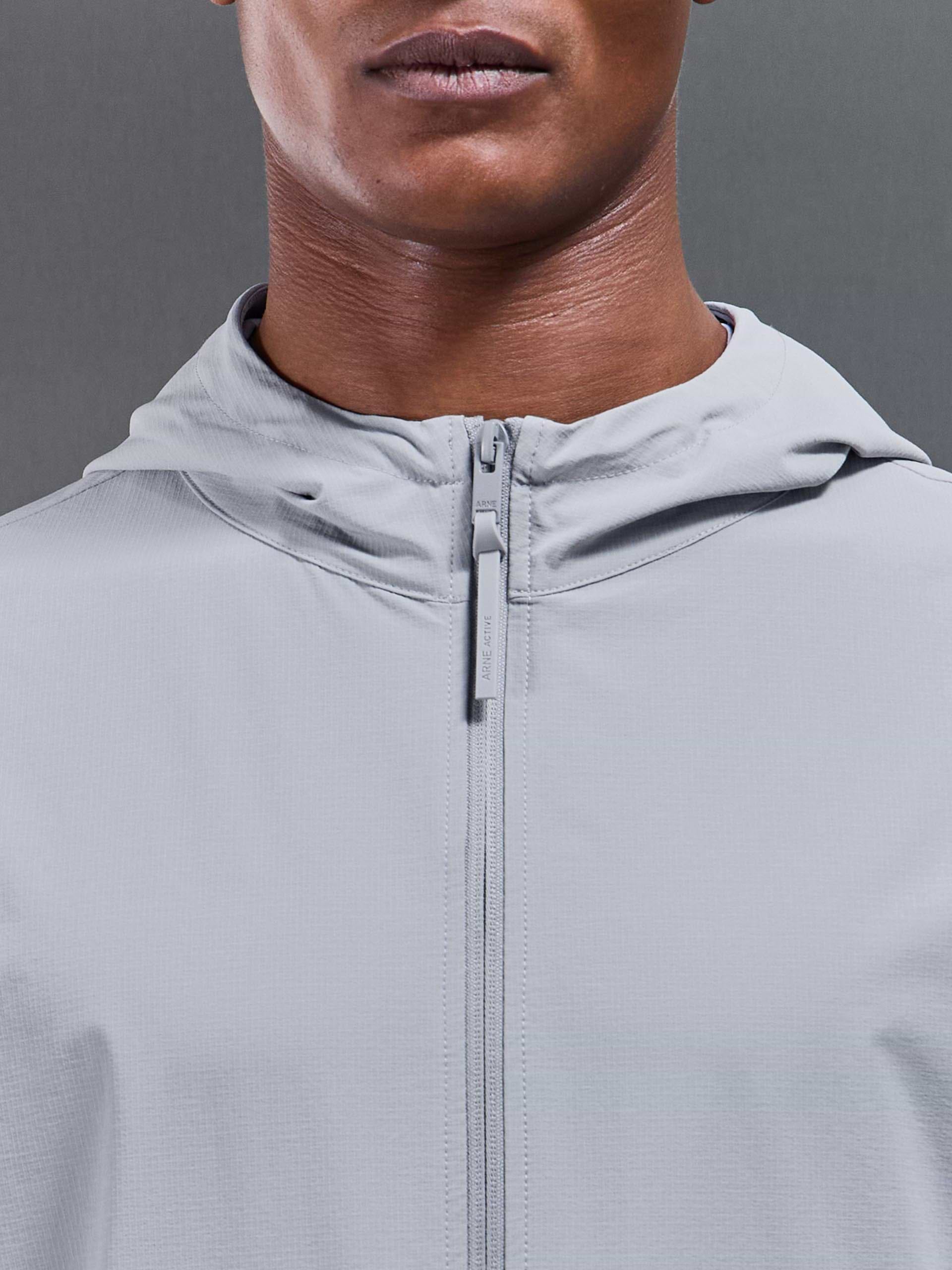 Active Technical Windbreaker in Mid Grey