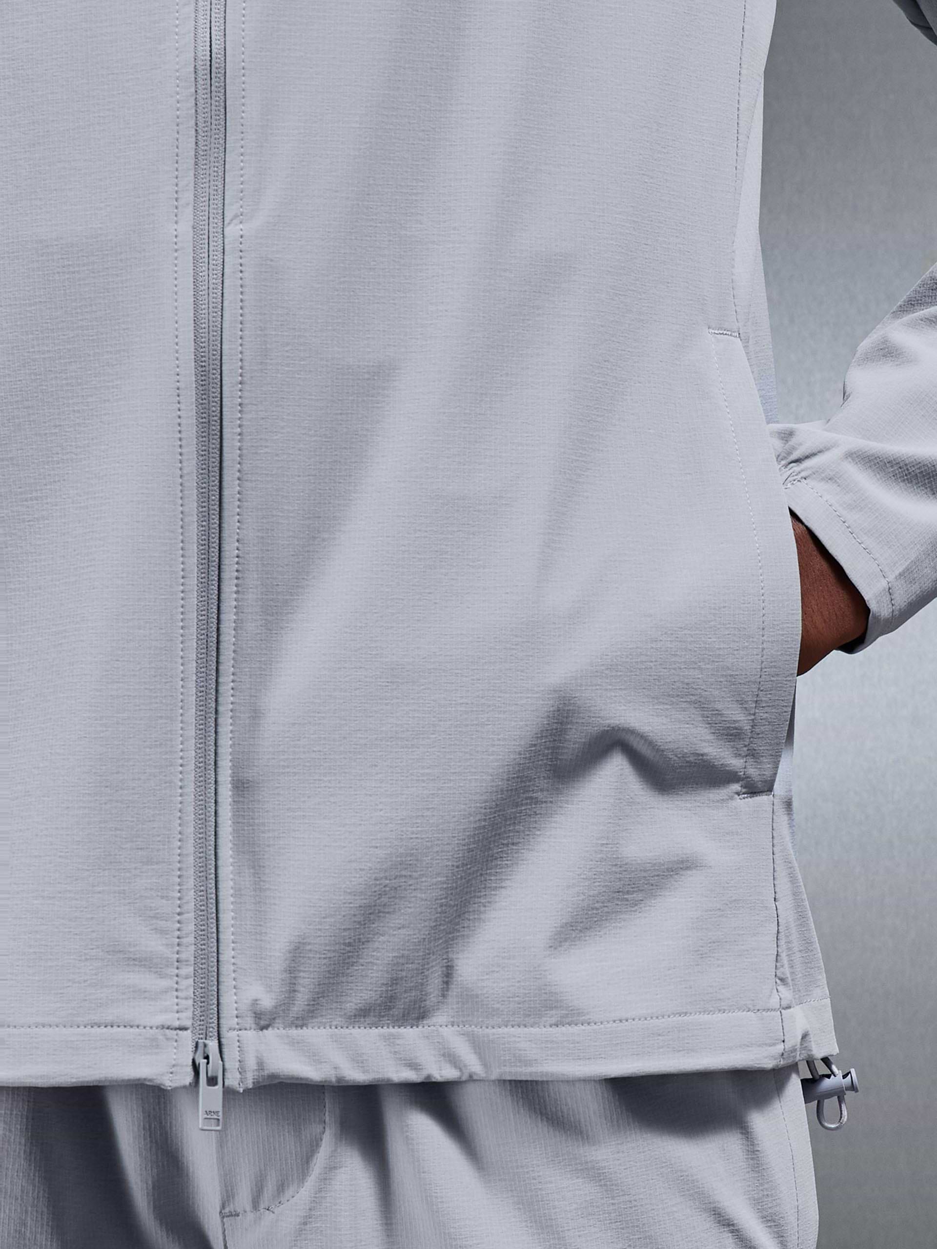 Active Technical Windbreaker in Mid Grey