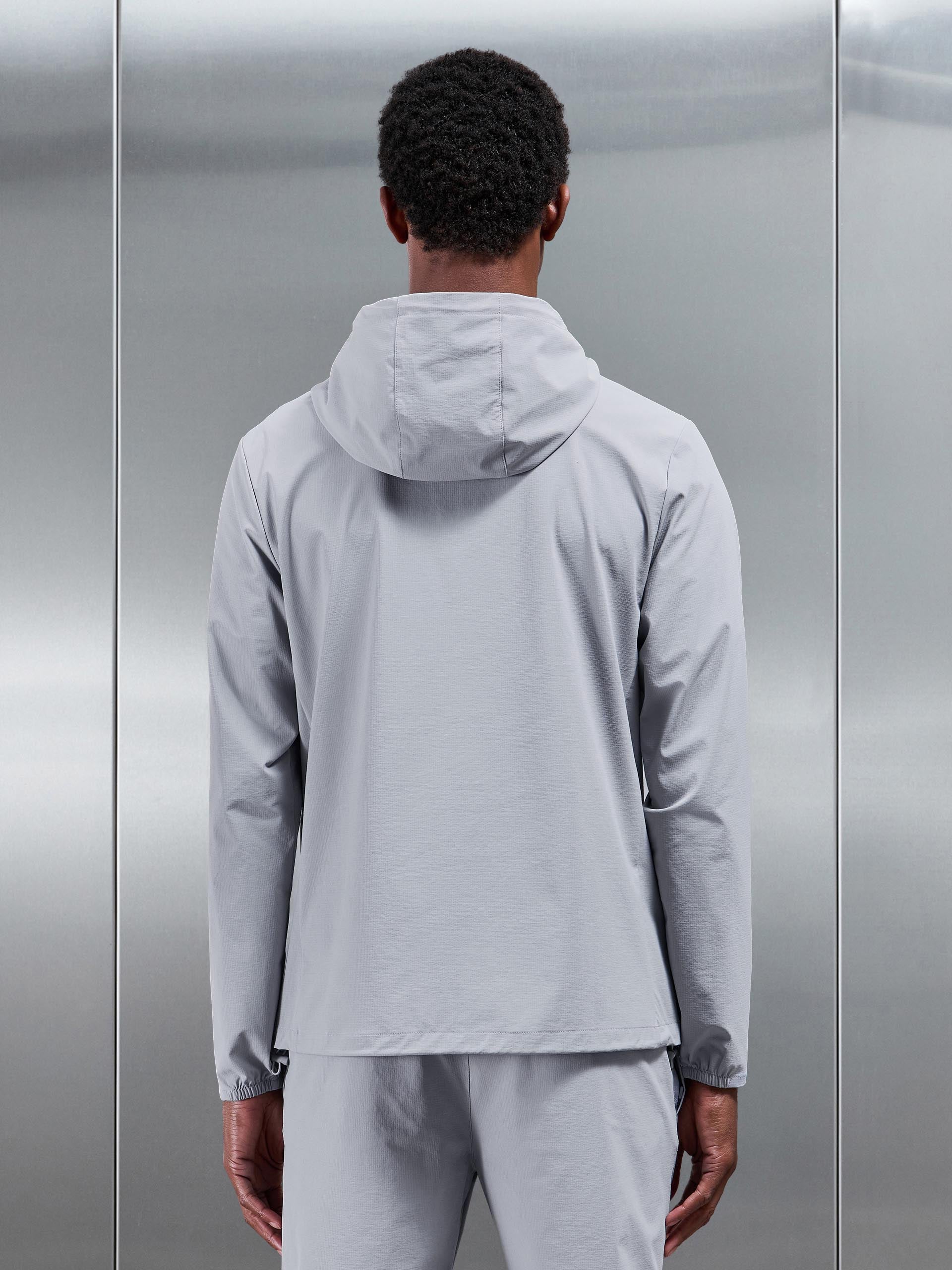 Mens Active Technical Windbreaker in Mid Grey