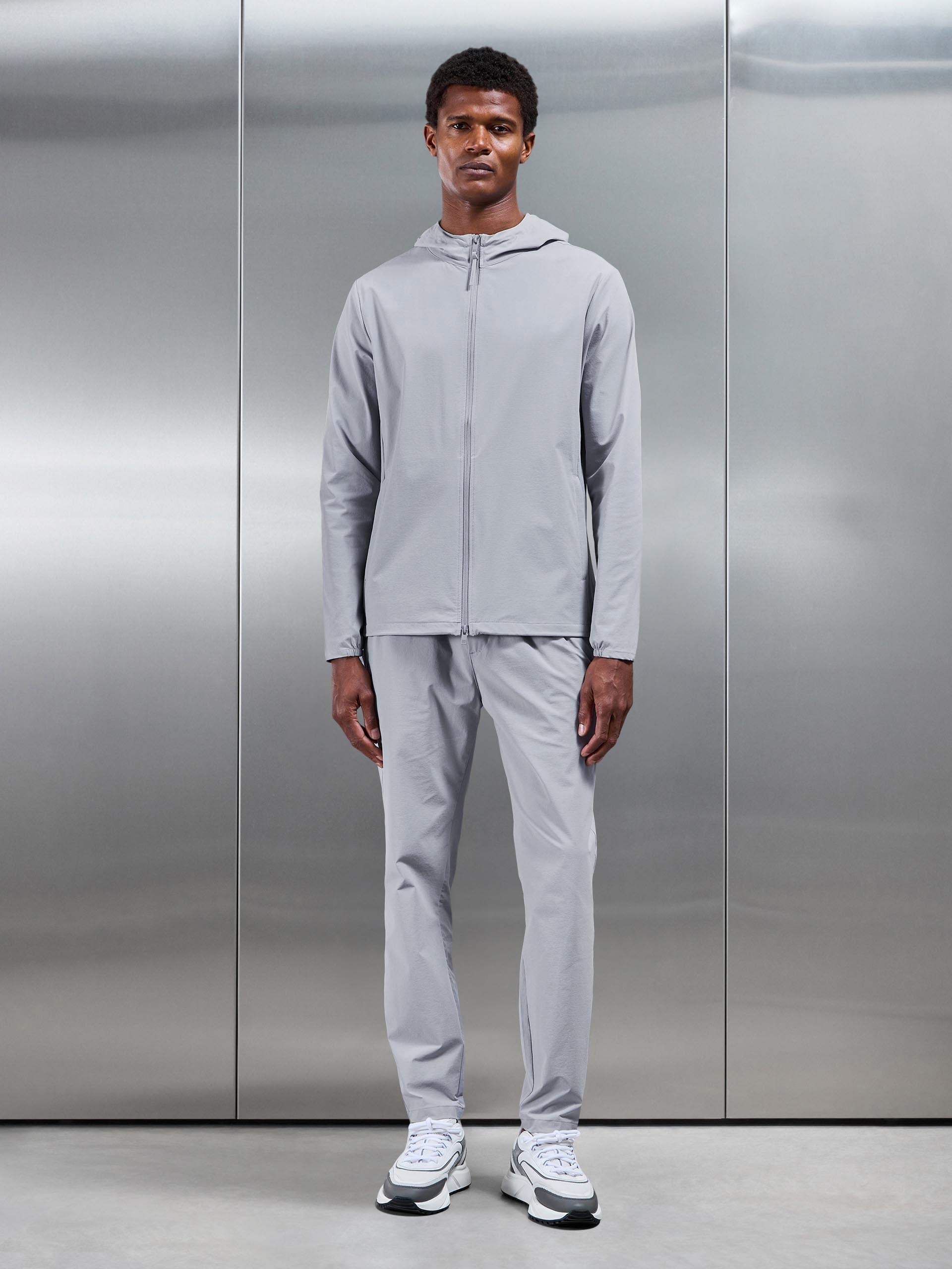 Mens Active Technical Windbreaker in Mid Grey