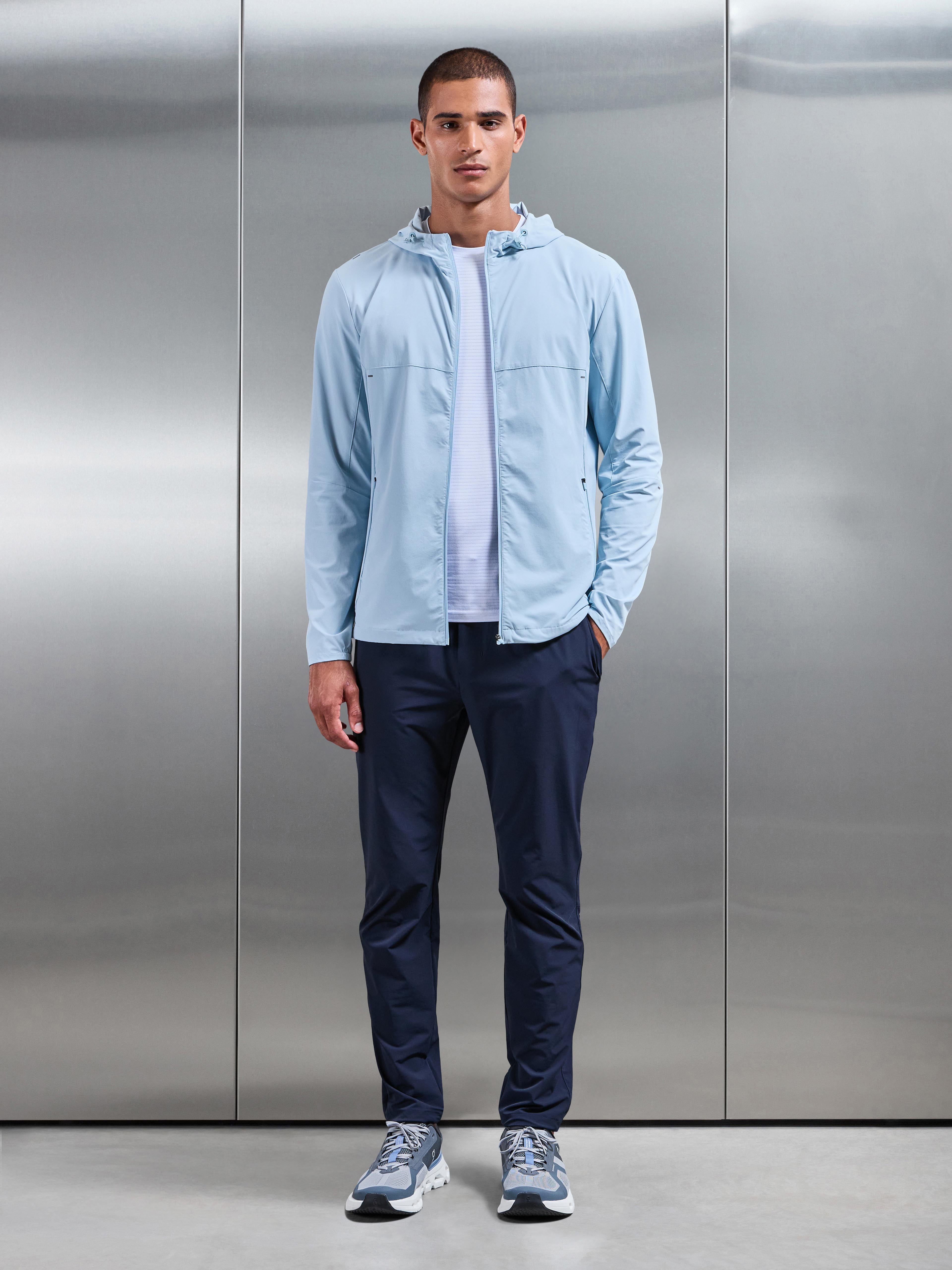 Mens Active Windbreaker in Light Blue