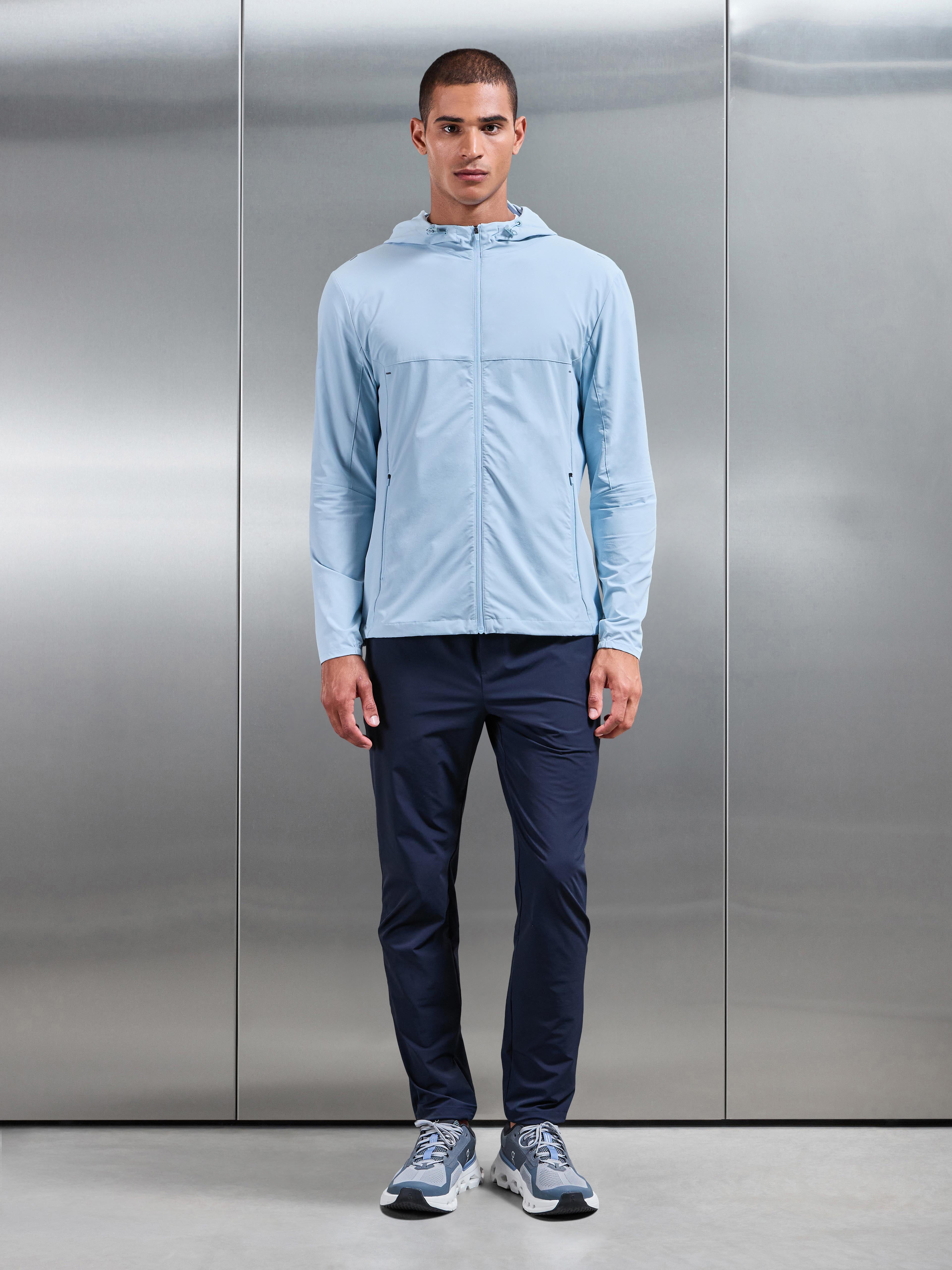 Mens Active Windbreaker in Light Blue