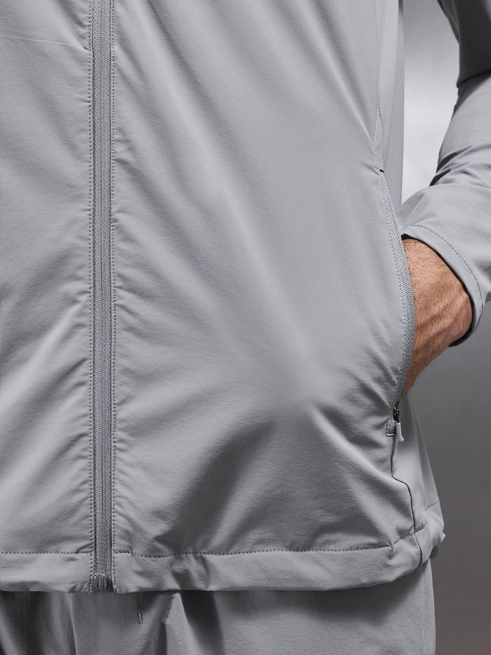 Mens Active Windbreaker in Mid Grey