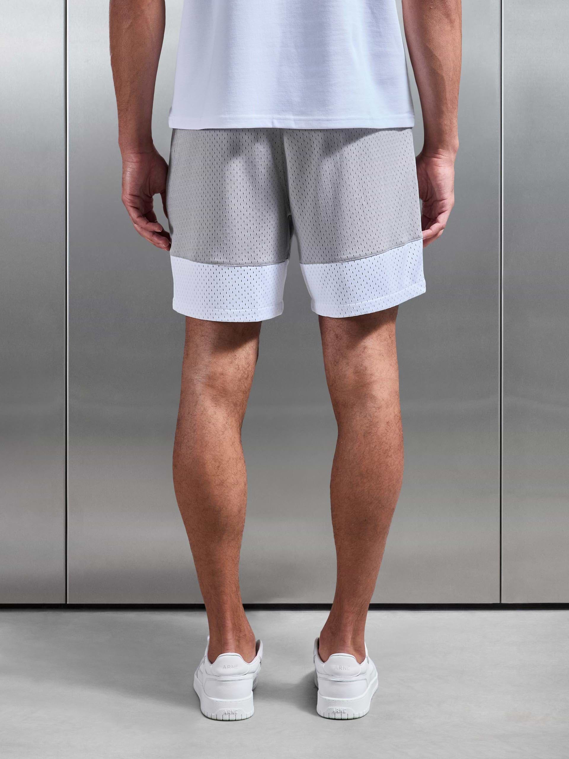 AirTech Colour Block Mesh Short in Mid Grey