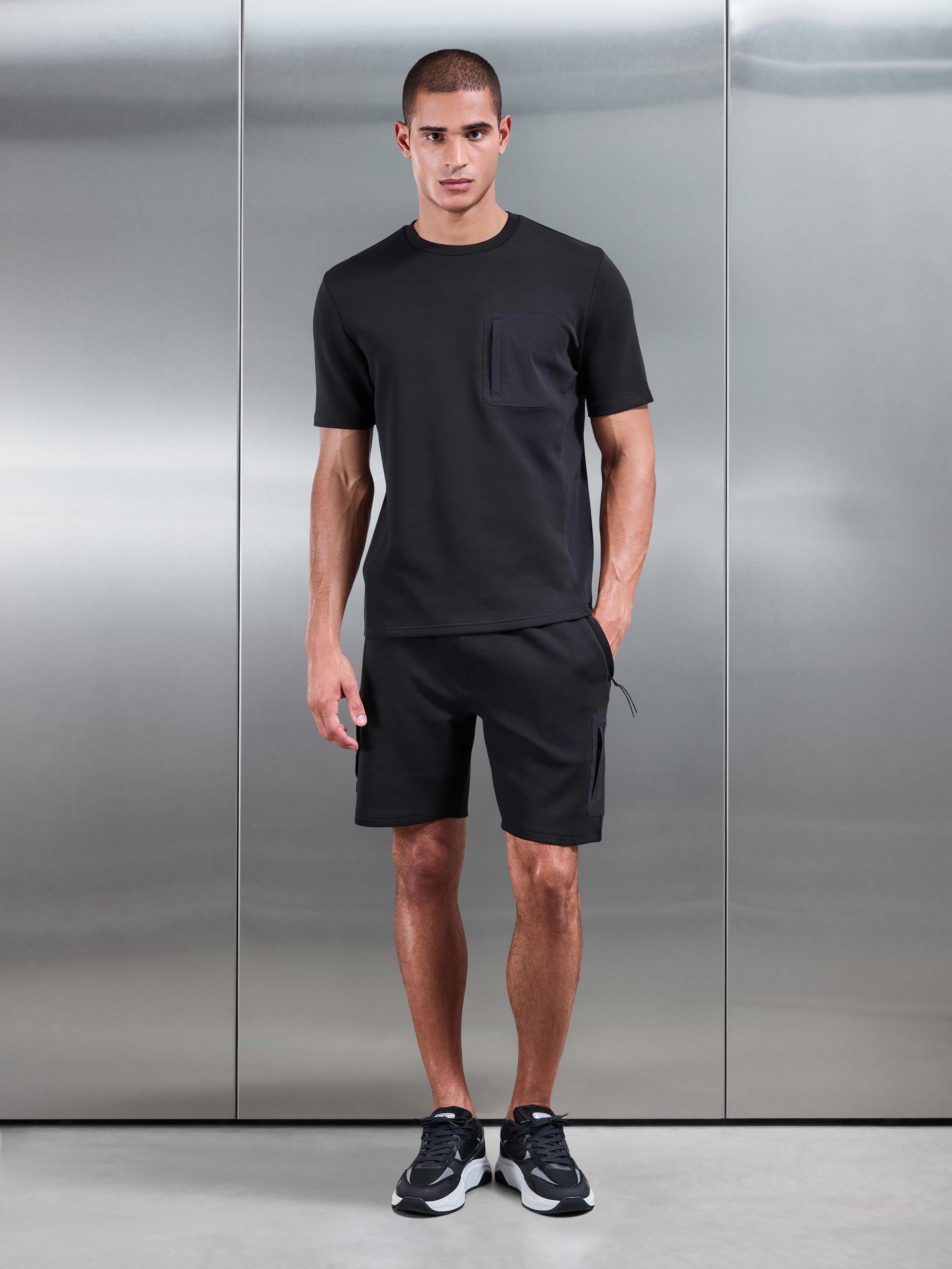 Mens AirTech Hybrid Cargo Short in Black
