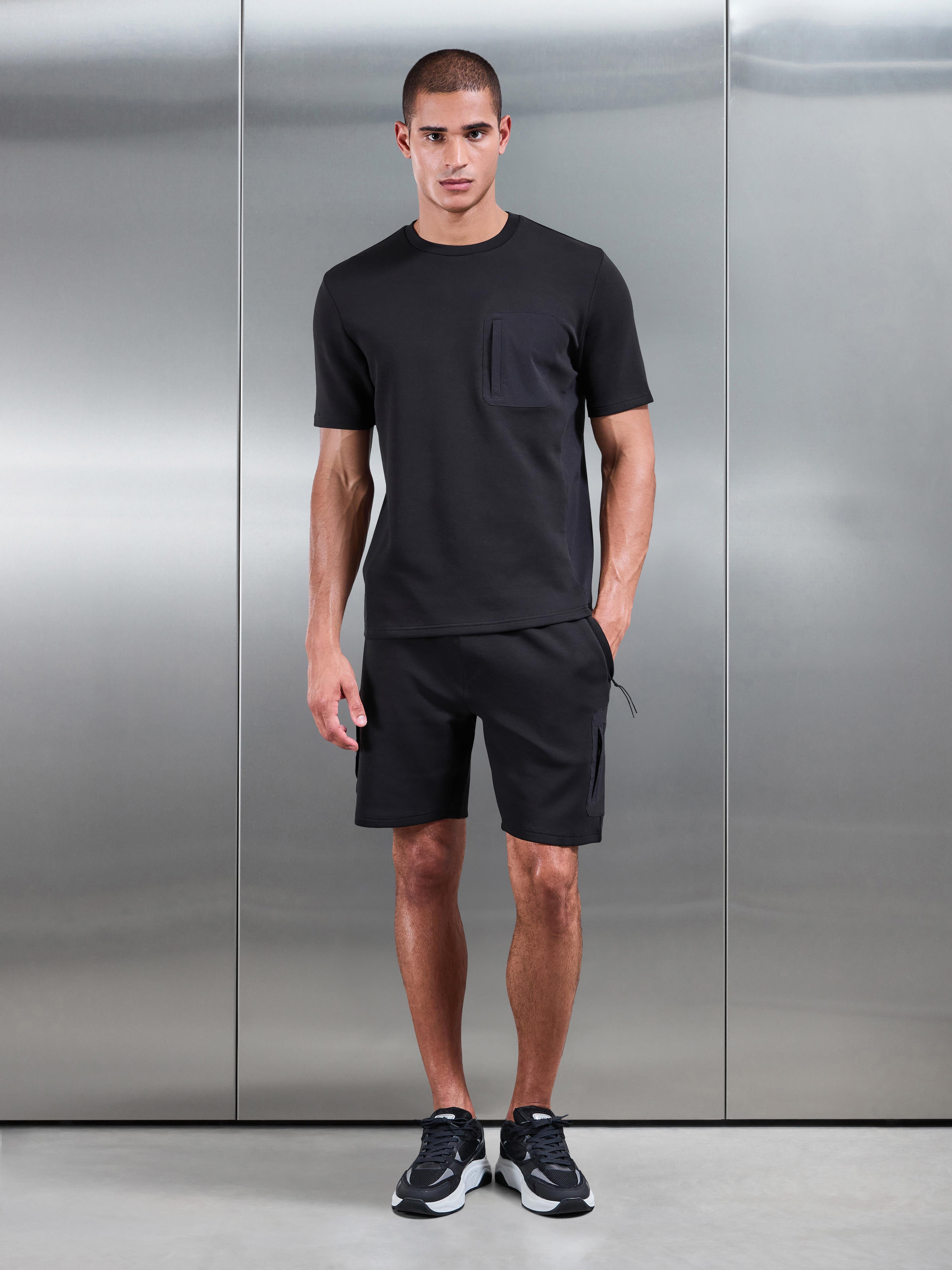Mens AirTech Hybrid Cargo Short in Black