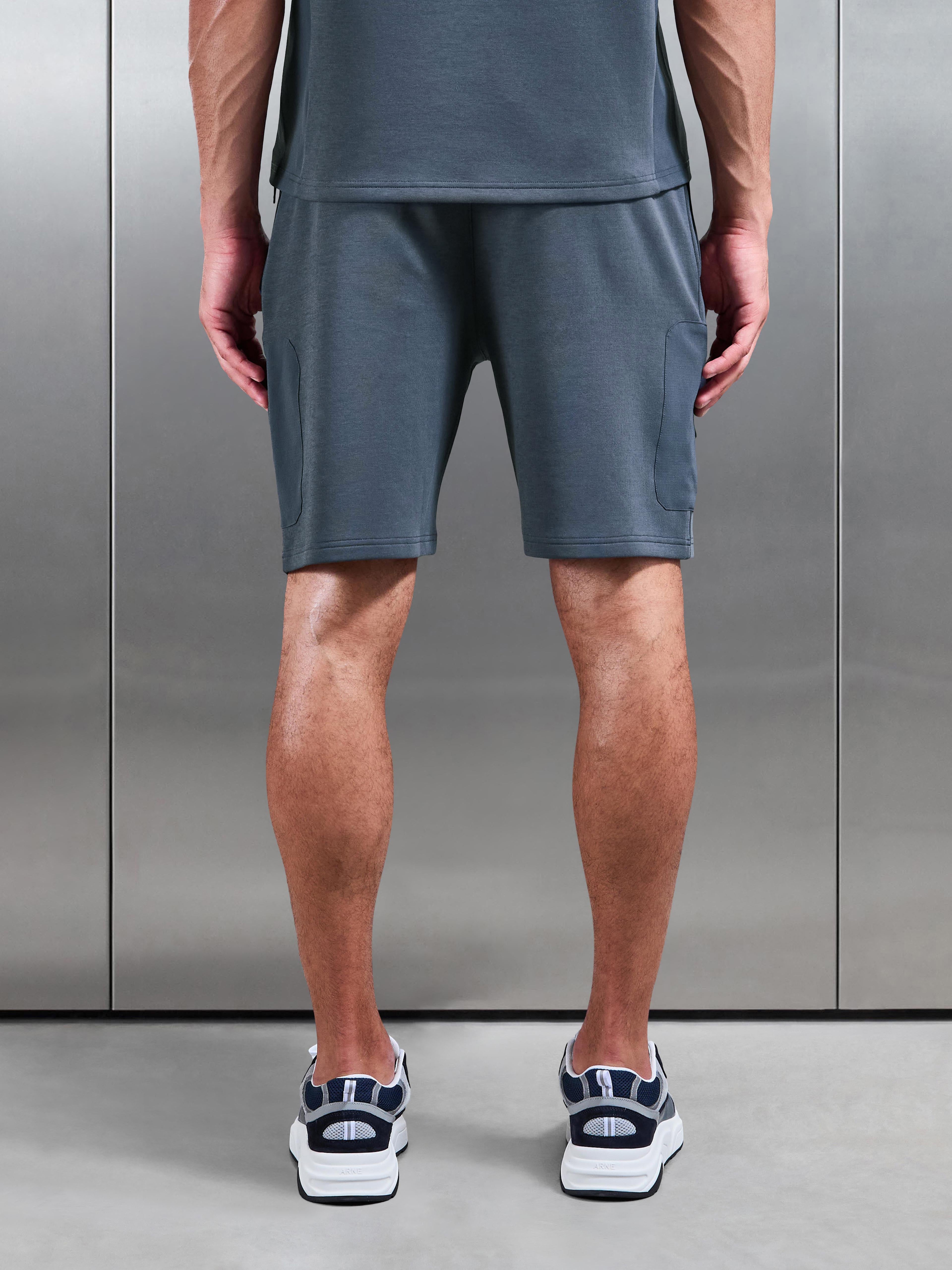 Mens AirTech Hybrid Cargo Short in Slate Blue