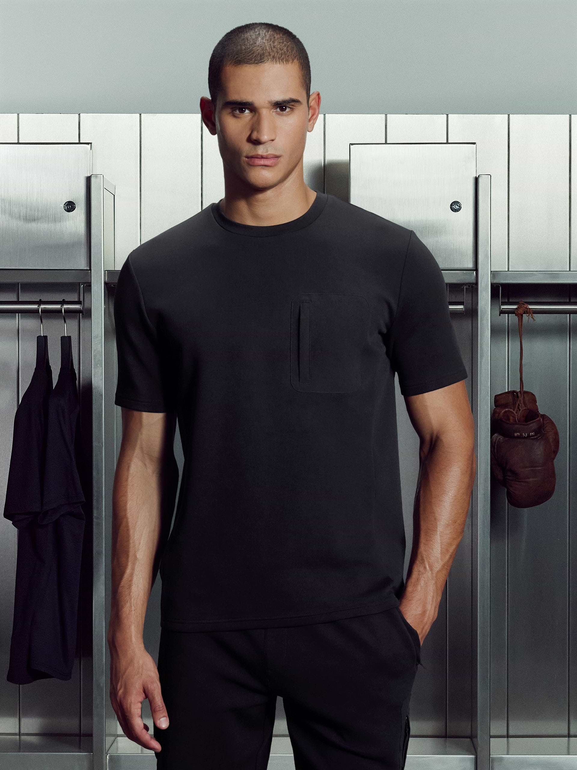 AirTech Hybrid Pocket T-Shirt in Black
