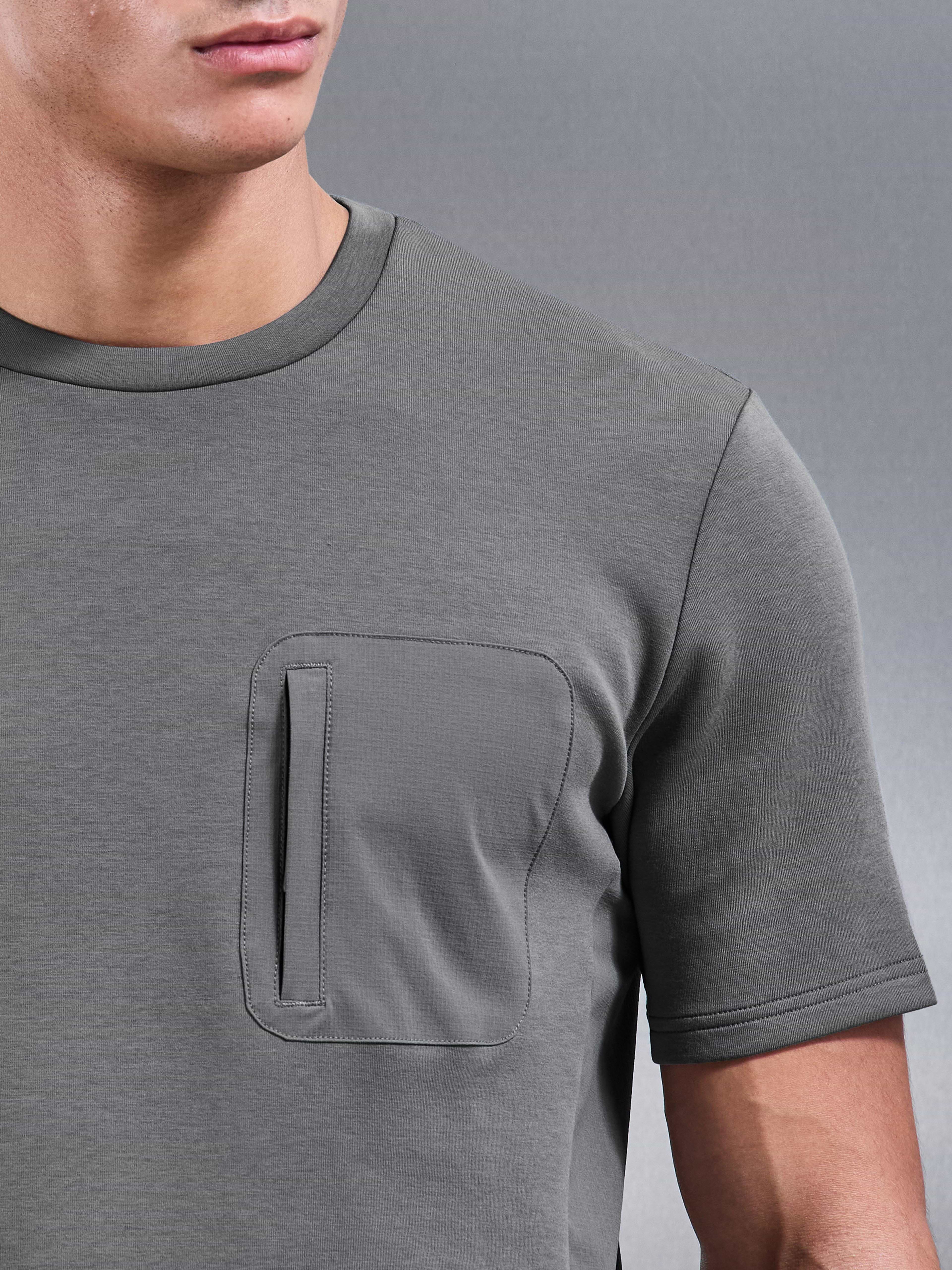 AirTech Hybrid Pocket T-Shirt in Grey