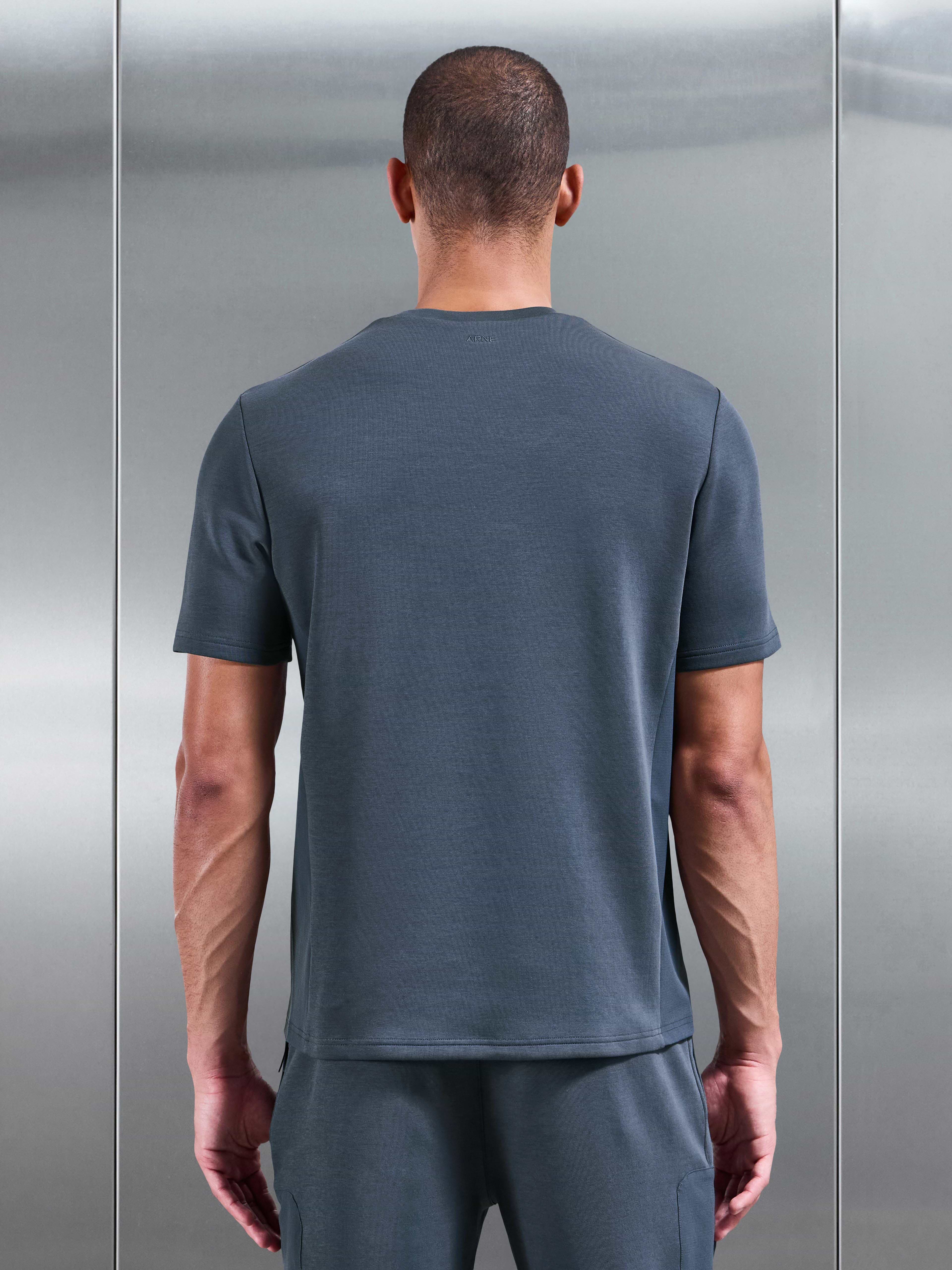 AirTech Hybrid Pocket T-Shirt in Slate Blue