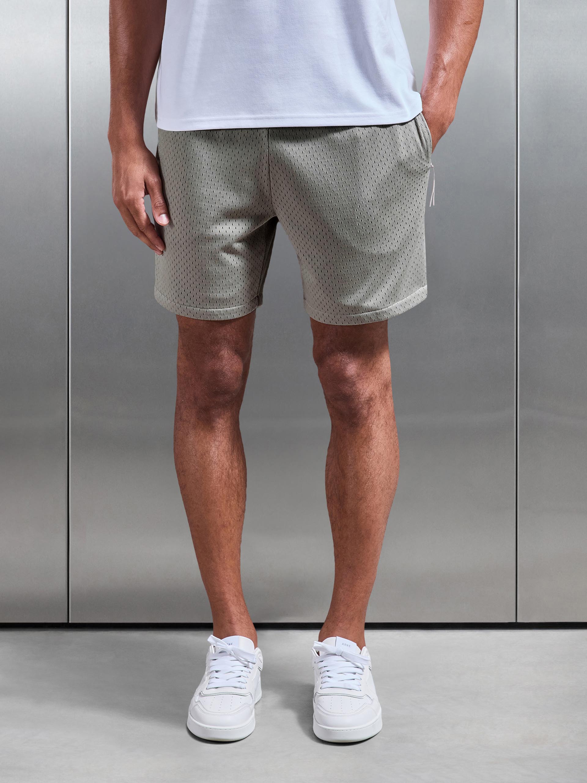 Mens AirTech Mesh Short in Stone