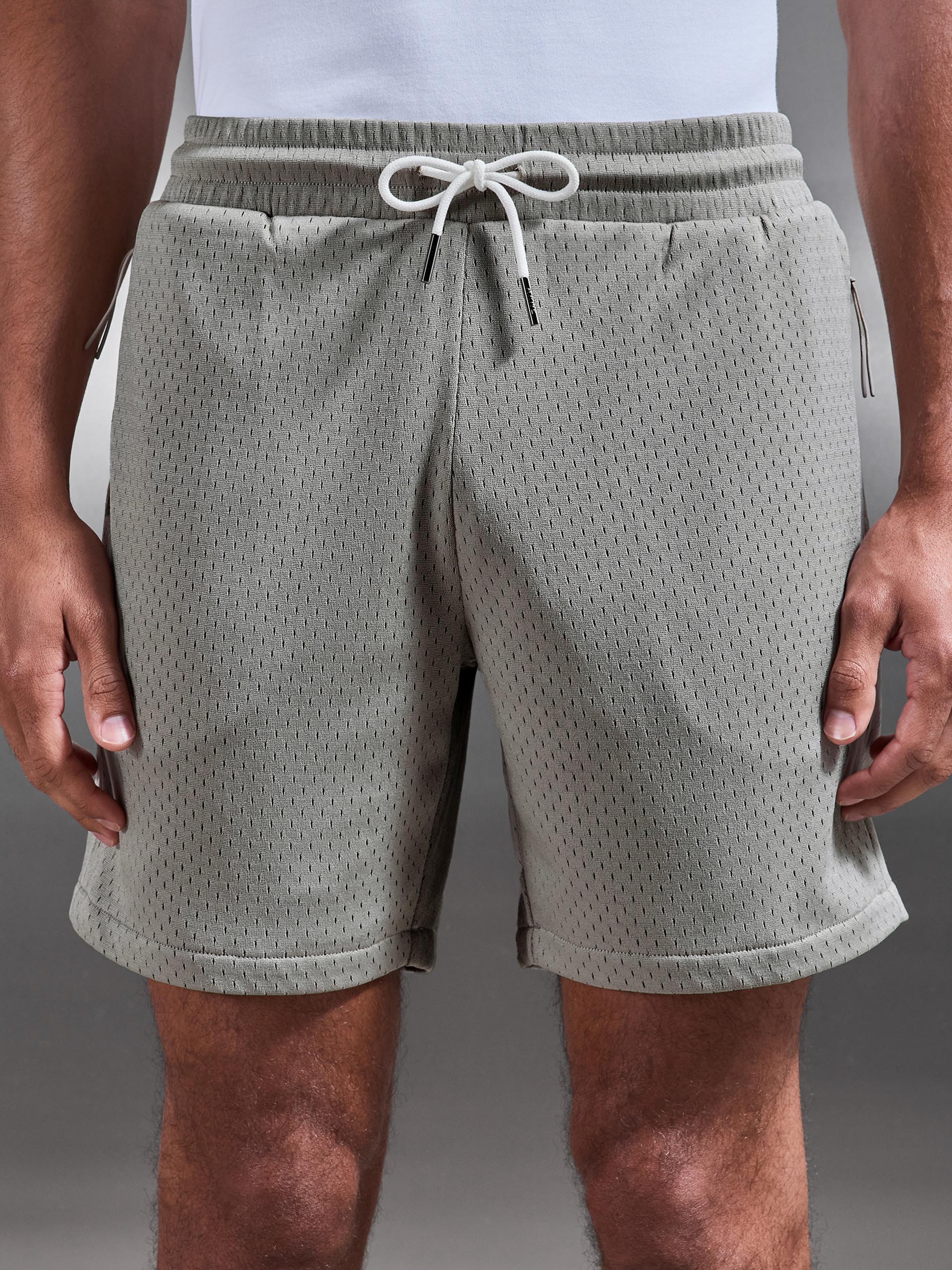 Mens AirTech Mesh Short in Stone