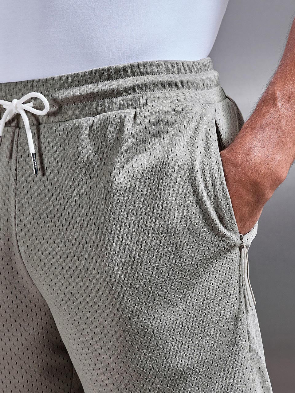Mens AirTech Mesh Short in Stone