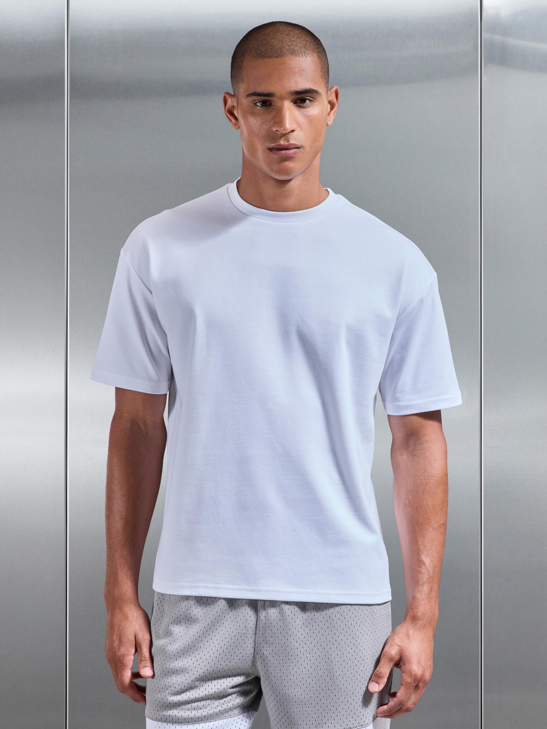 Mens AirTech Relaxed Fit T-Shirt in White