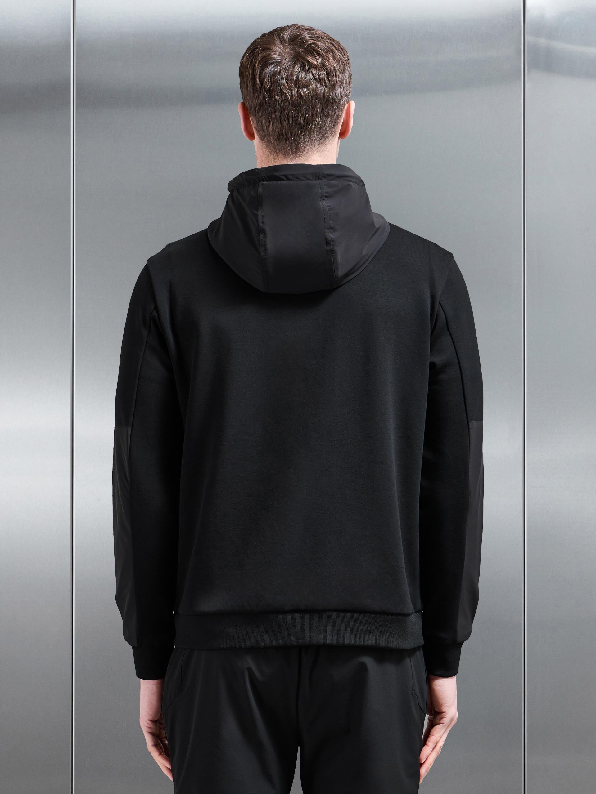 Mens Apex Hybrid Jersey Windbreaker in Black