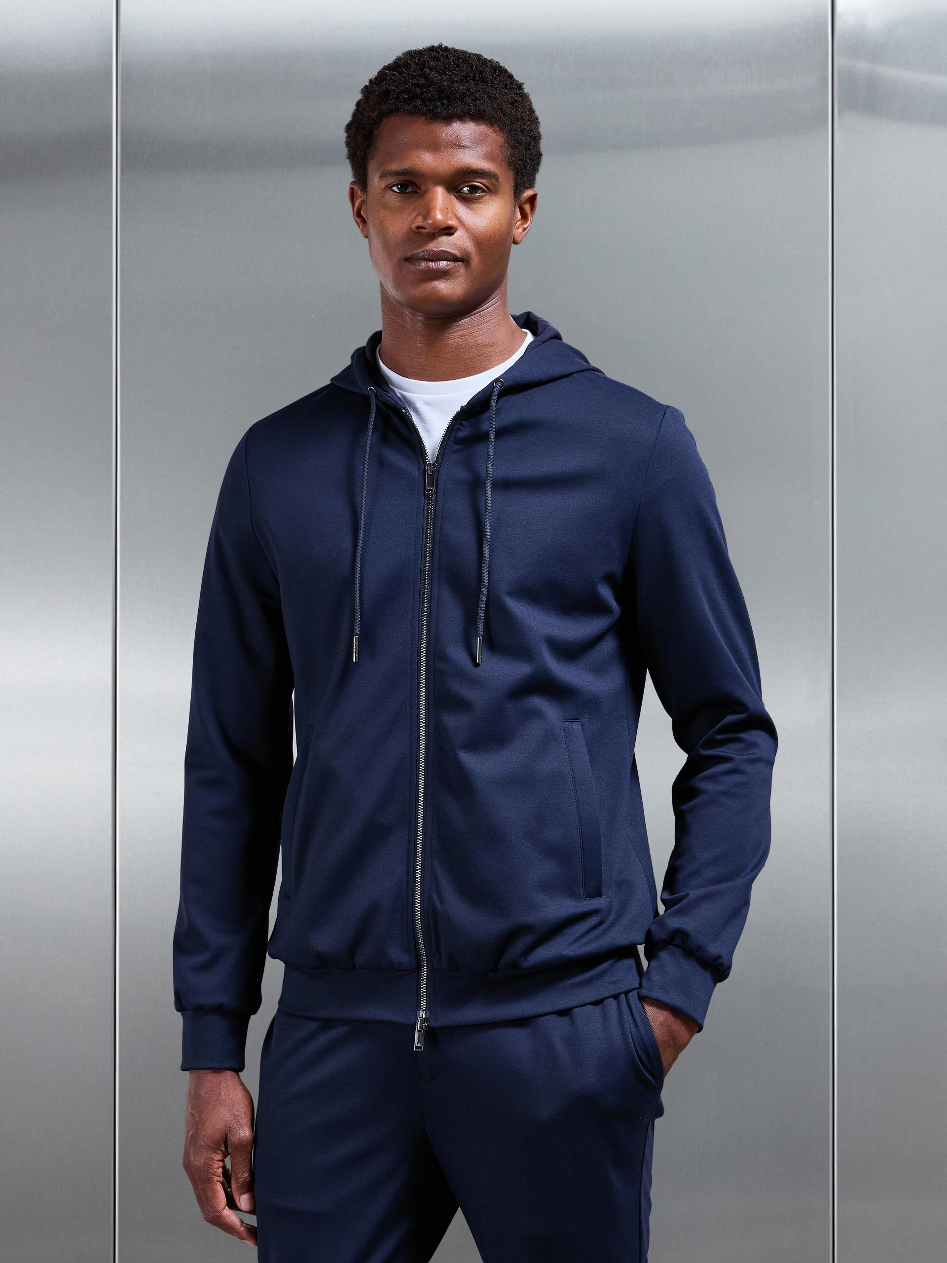 Mens Athleisure Jacket in Navy