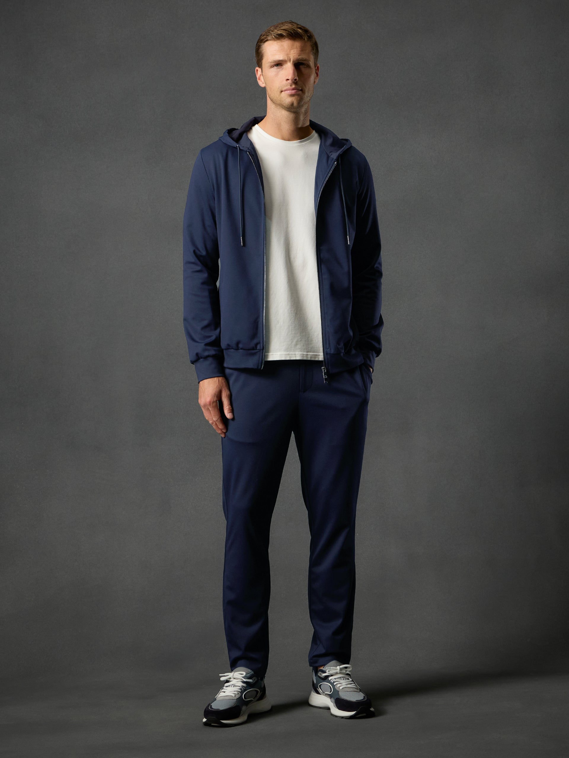 Mens Athleisure Jacket in Navy