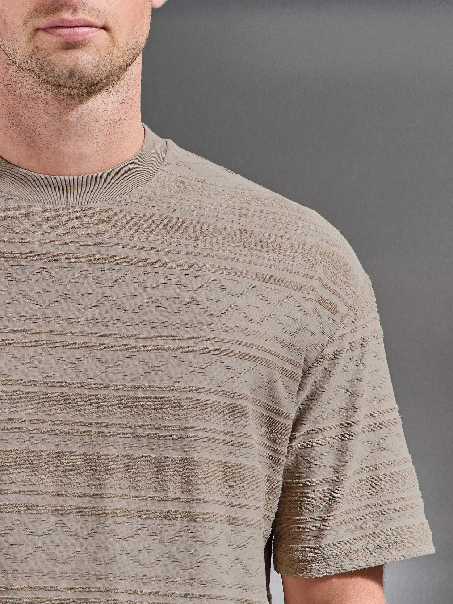 Mens Aztec 2.0 Relaxed Fit T-Shirt in Stone