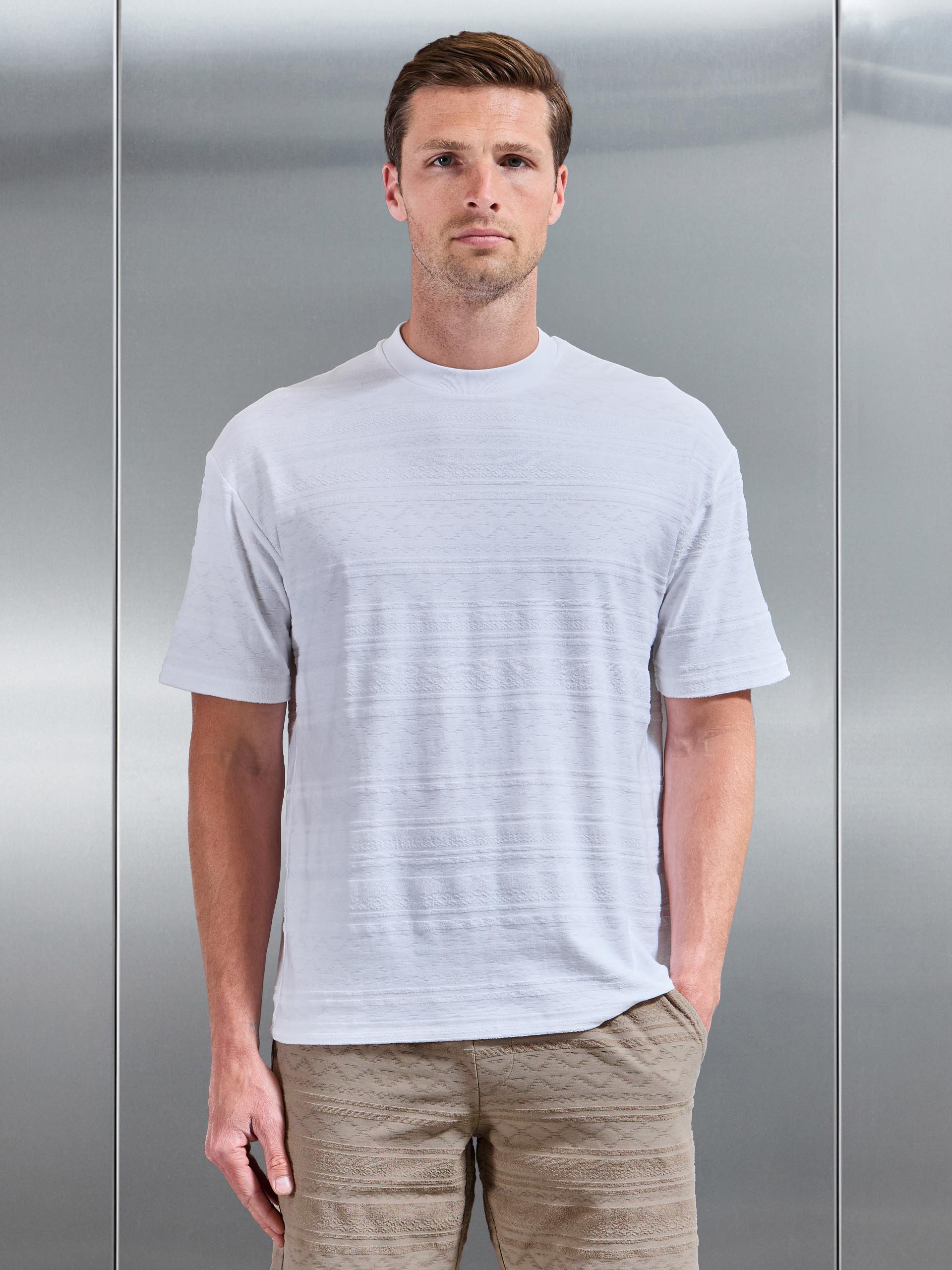 Mens Aztec 2.0 Relaxed Fit T-Shirt in White