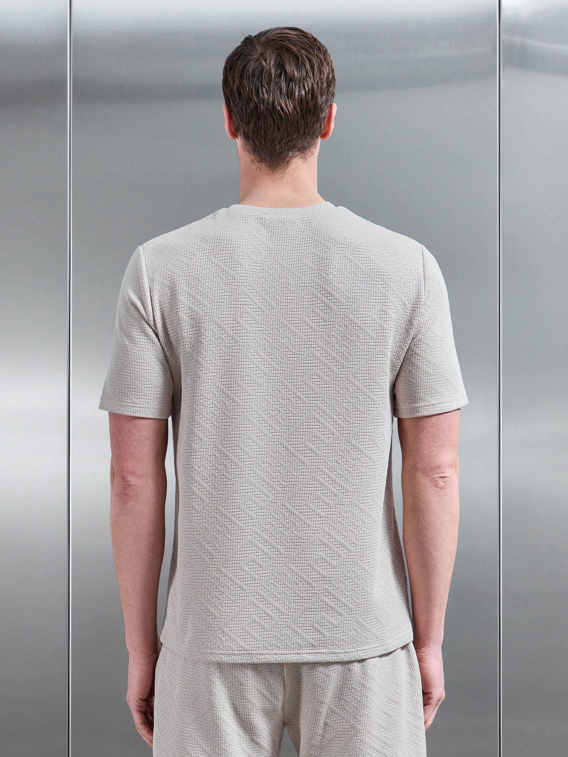 Mens Aztec T-Shirt in Stone