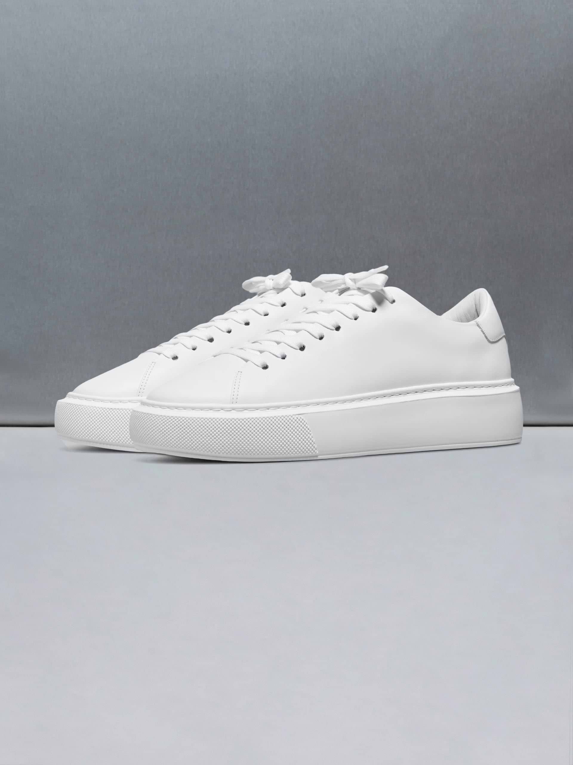 Basic Essential Leather Trainer in White
