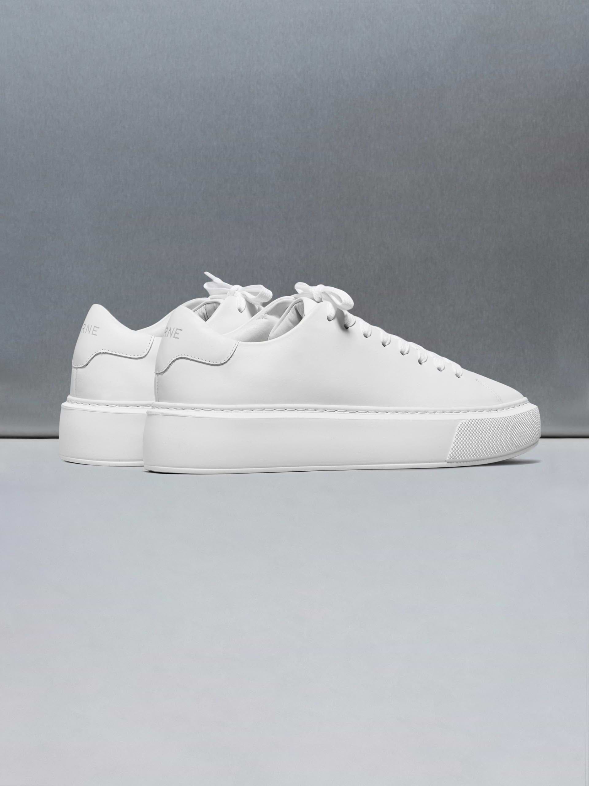Basic Essential Leather Trainer in White