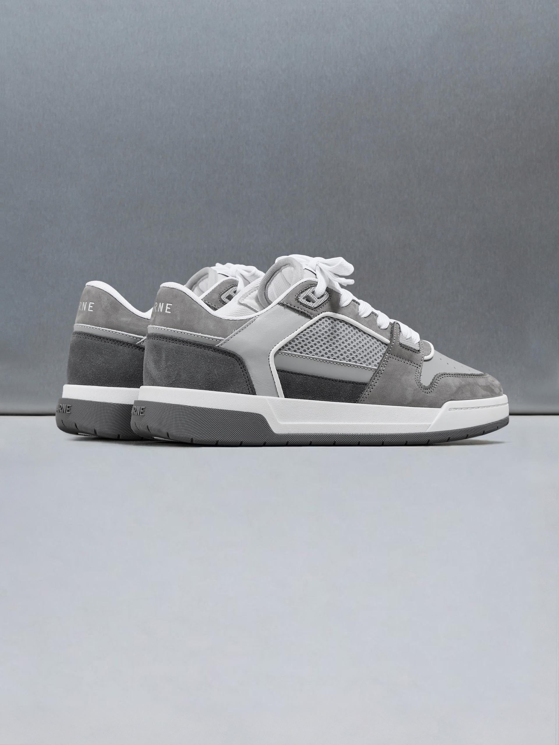 Mens Basket Trainer in Grey