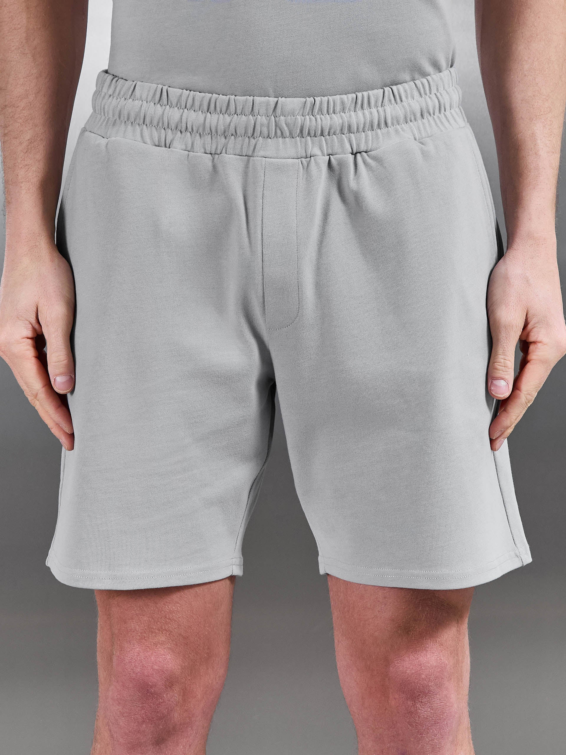 Mens Brushed Relaxed Short in Mid Grey