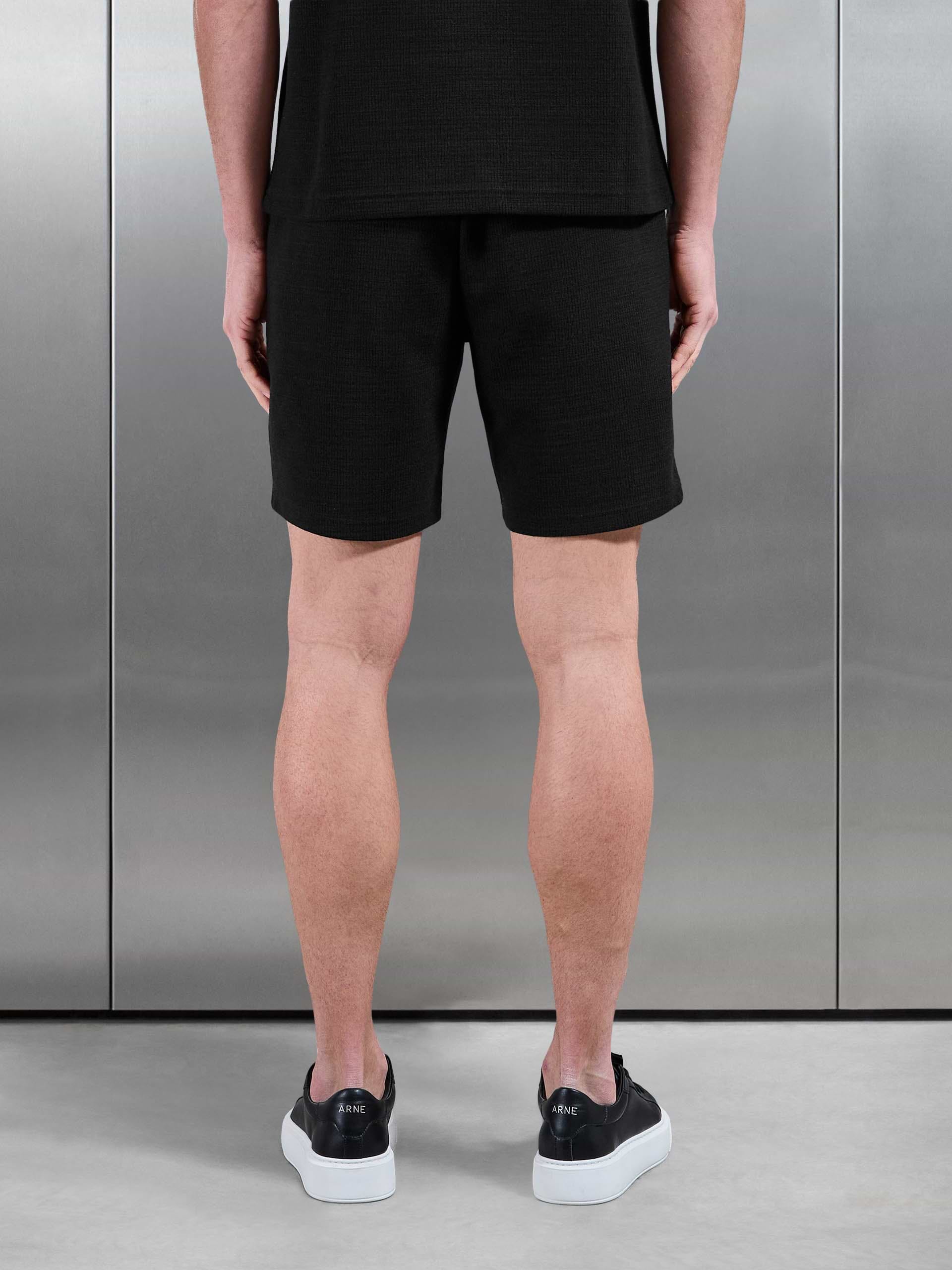 Cavour Textured Short in Black