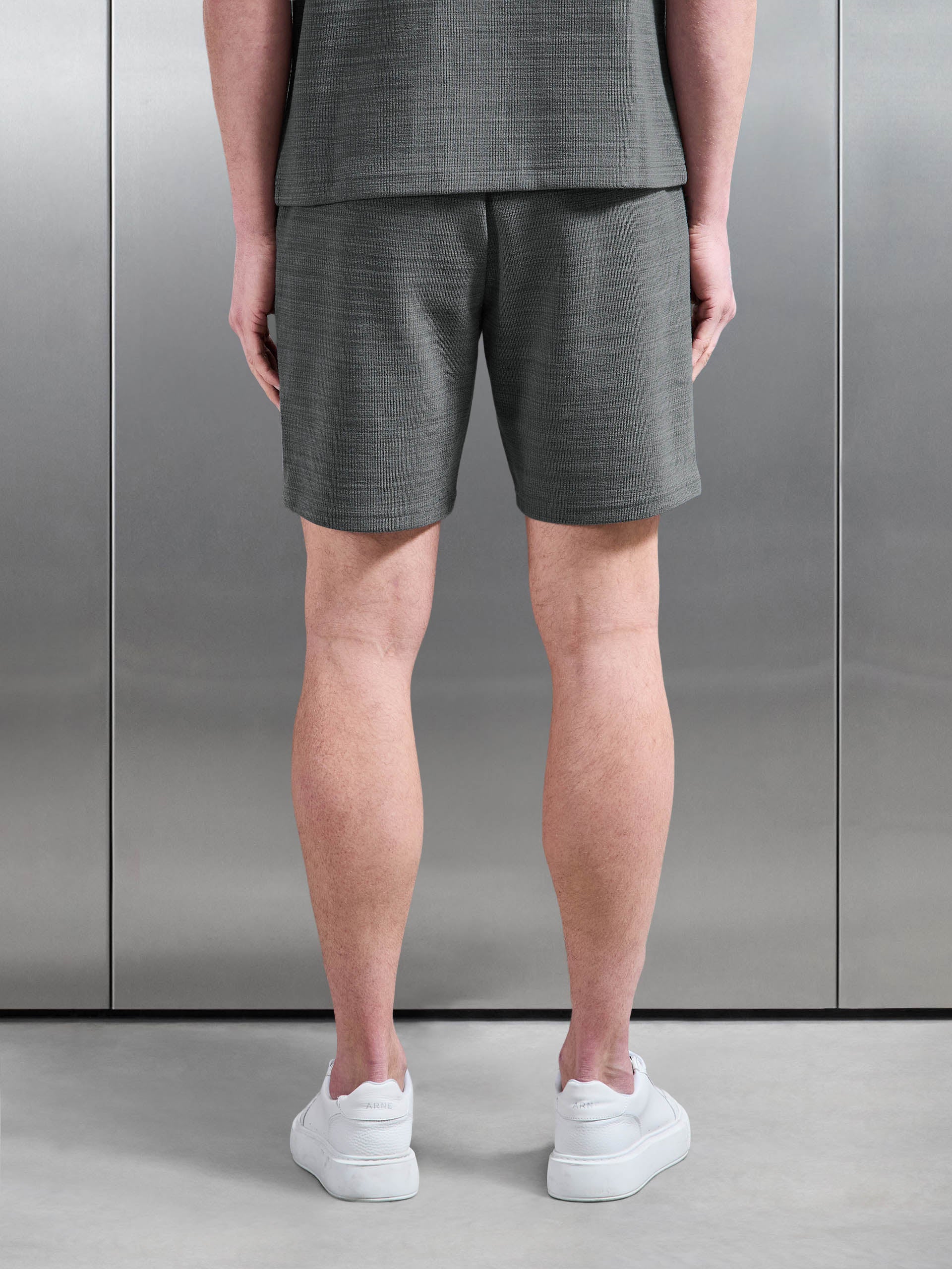Mens Cavour Textured Short in Grey