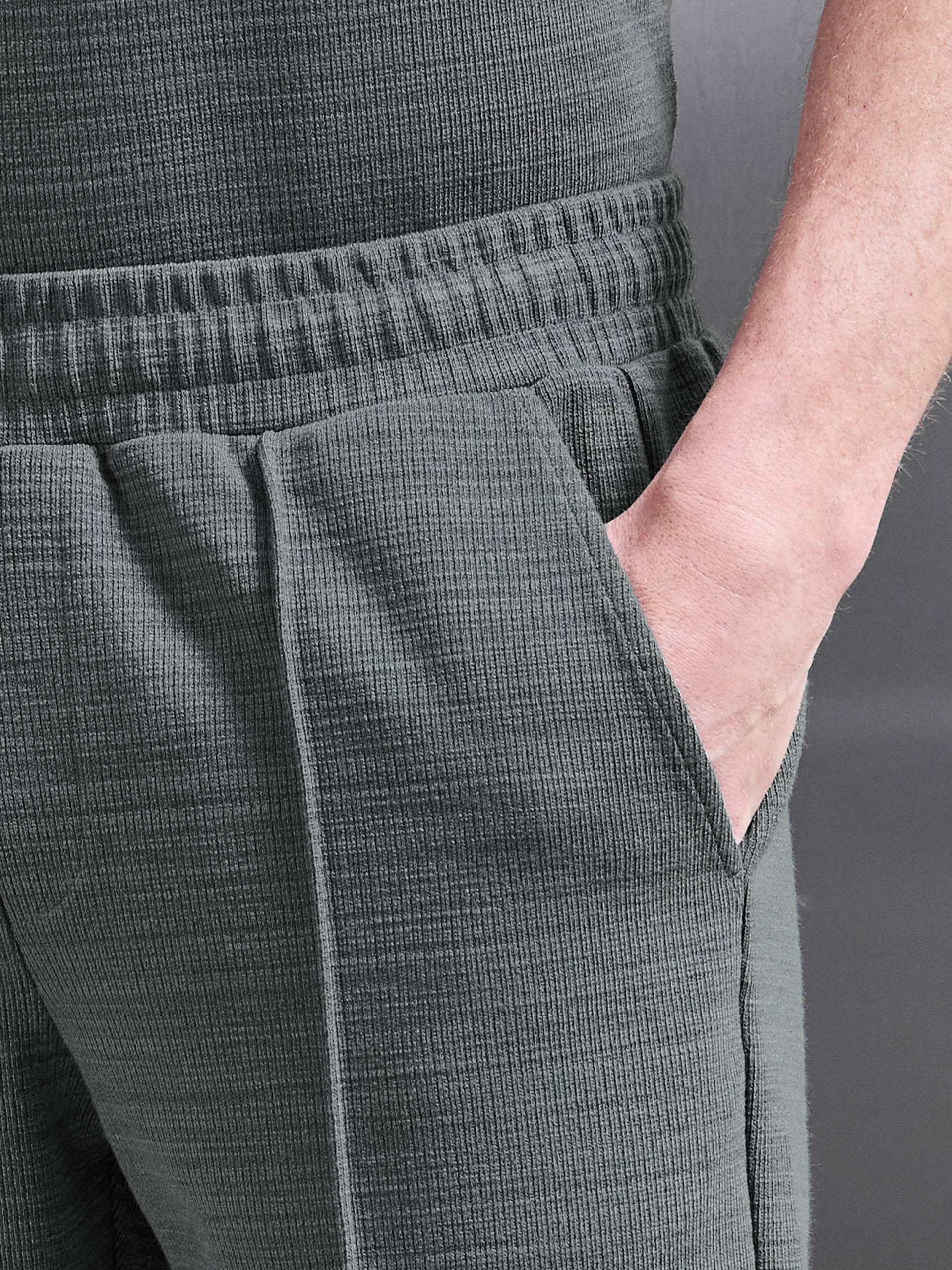 Mens Cavour Textured Short in Grey