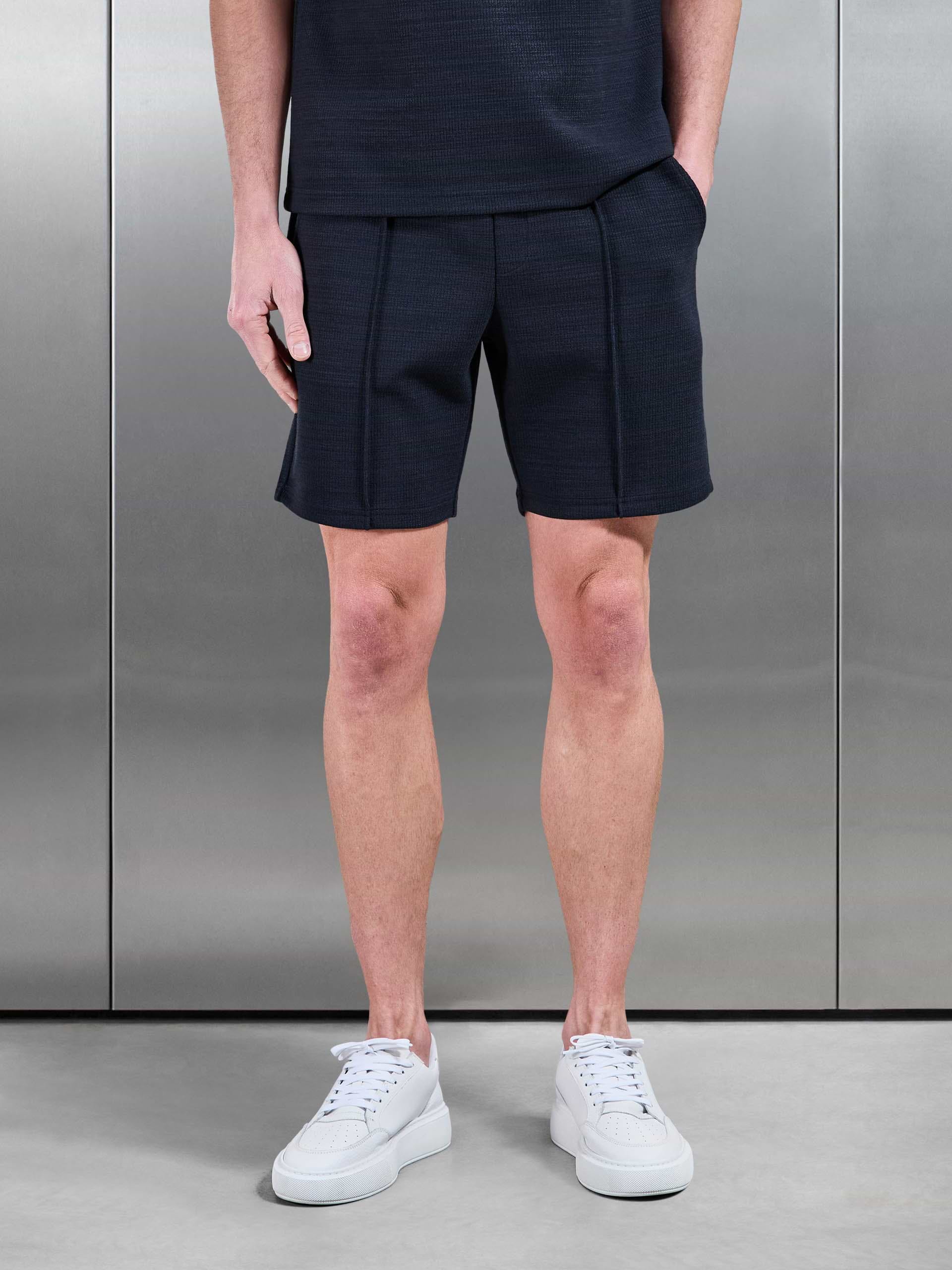 Cavour Textured Short in Navy