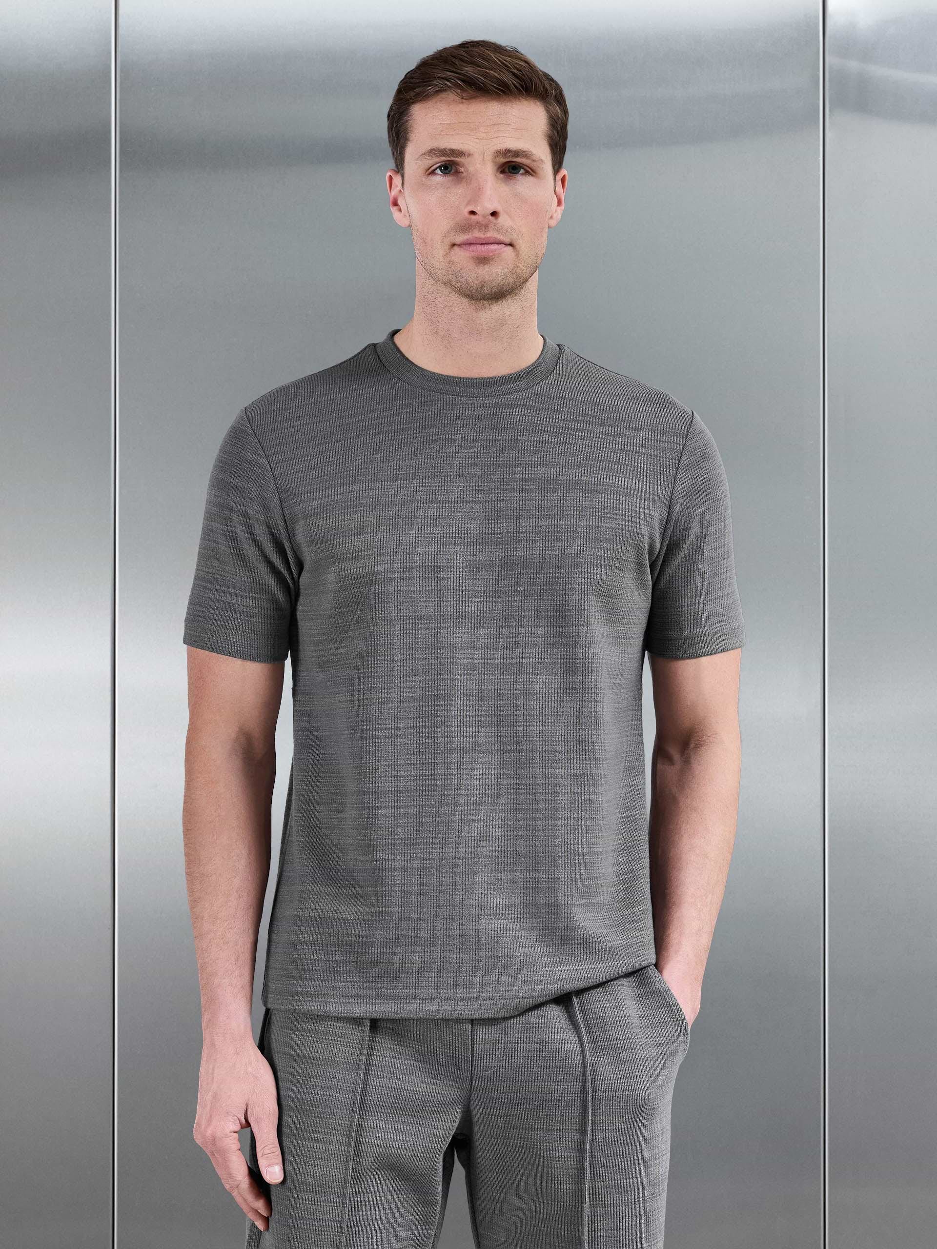 Cavour Textured T-Shirt in Grey