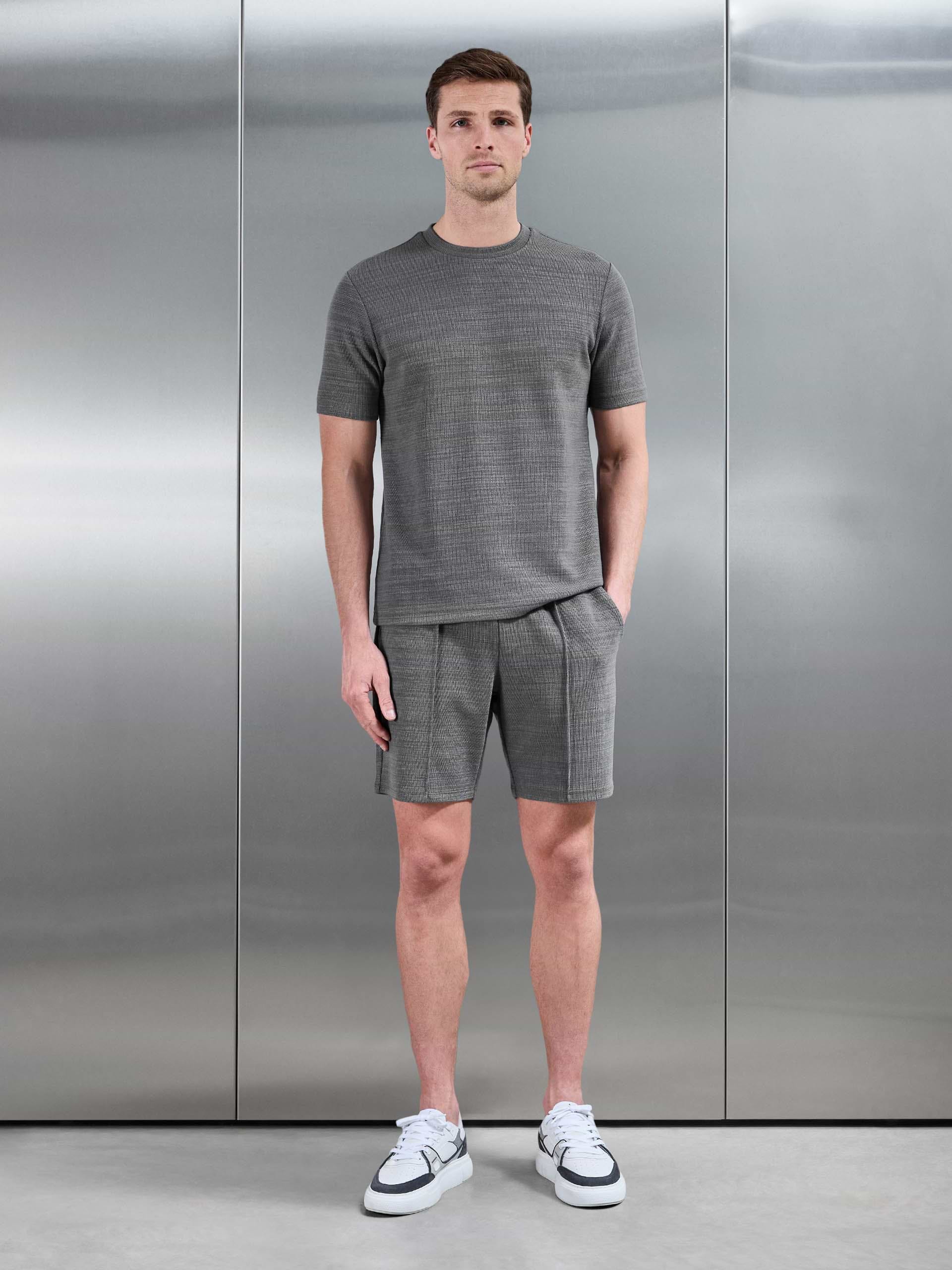 Cavour Textured T-Shirt in Grey