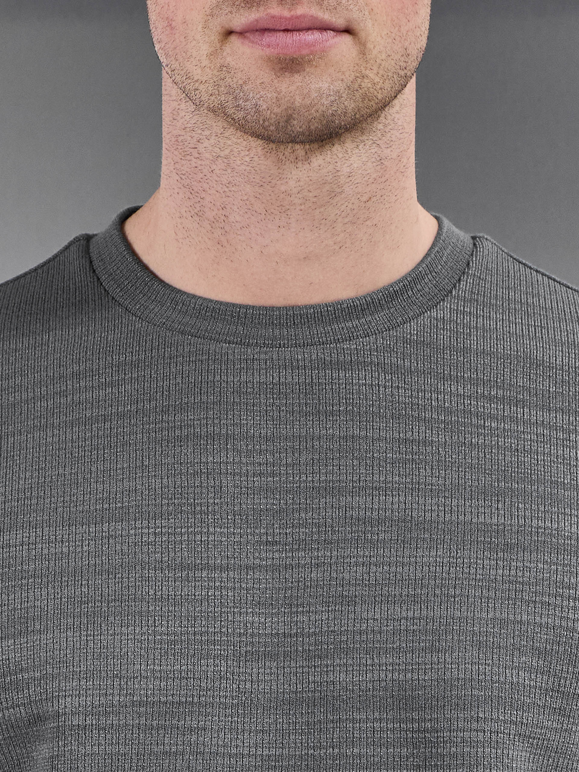 Mens Cavour Textured T-Shirt in Grey