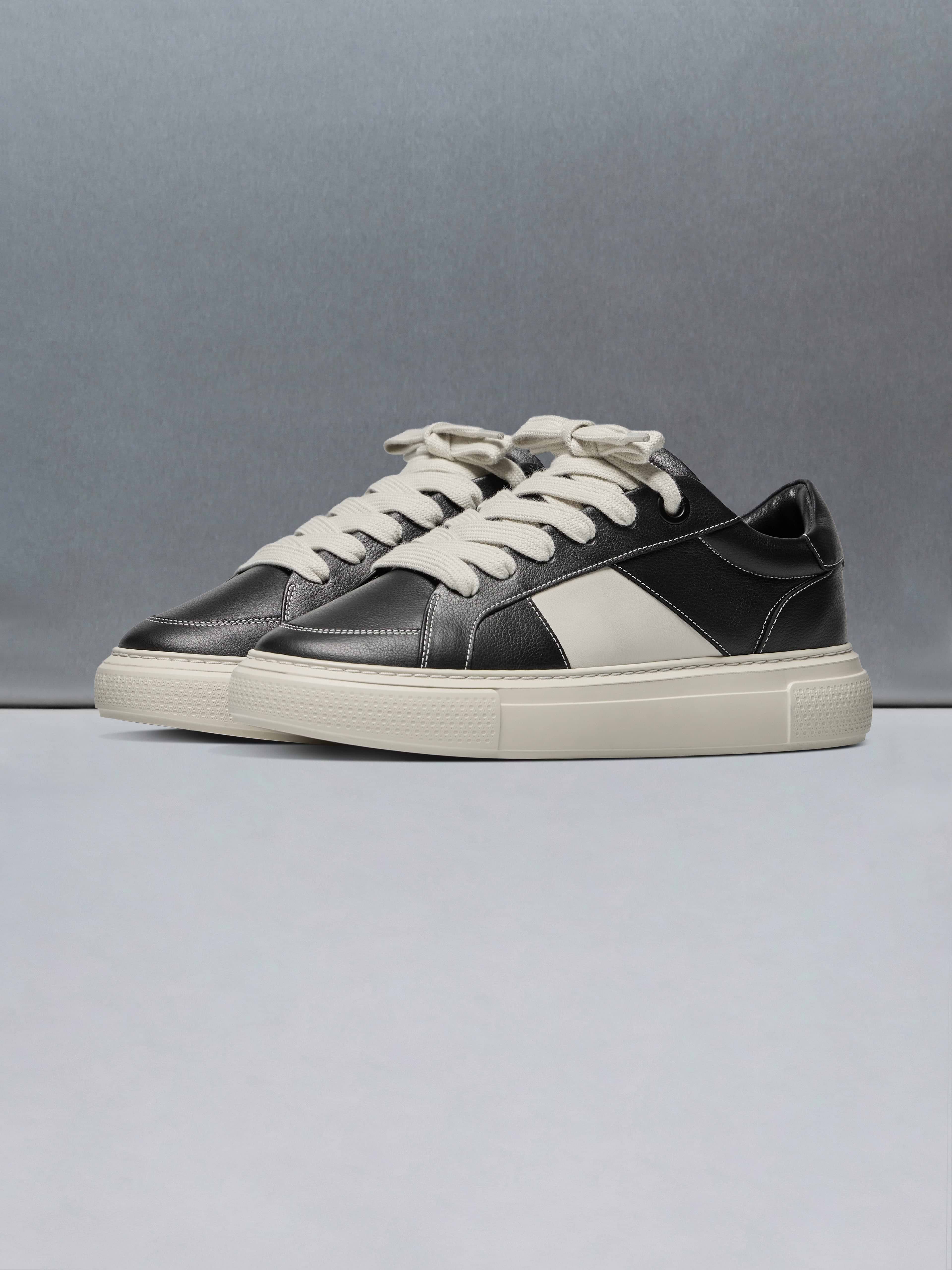 Chunky Stripe Essential Trainer in Black White
