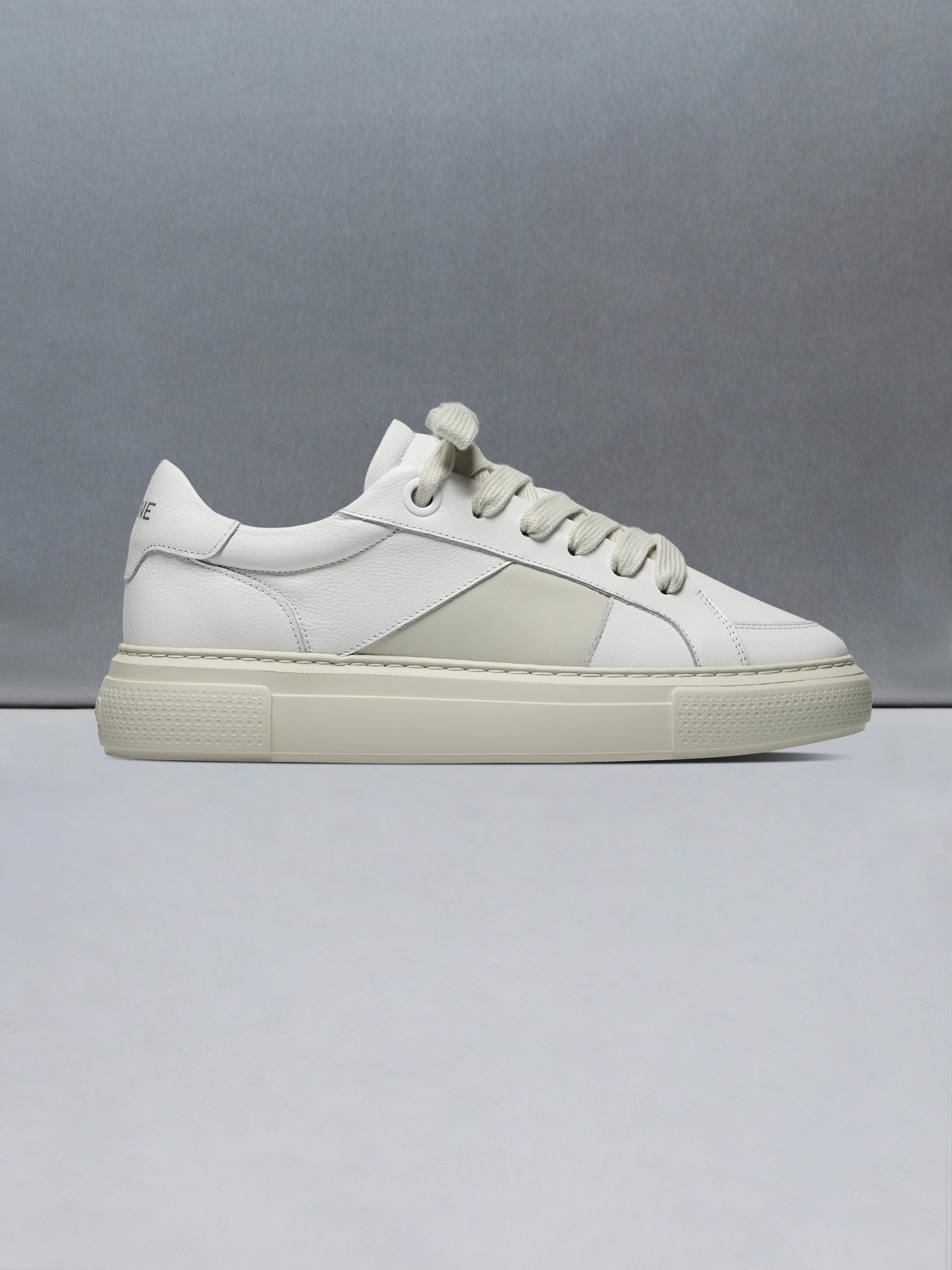 Mens Chunky Stripe Essential Trainer in White