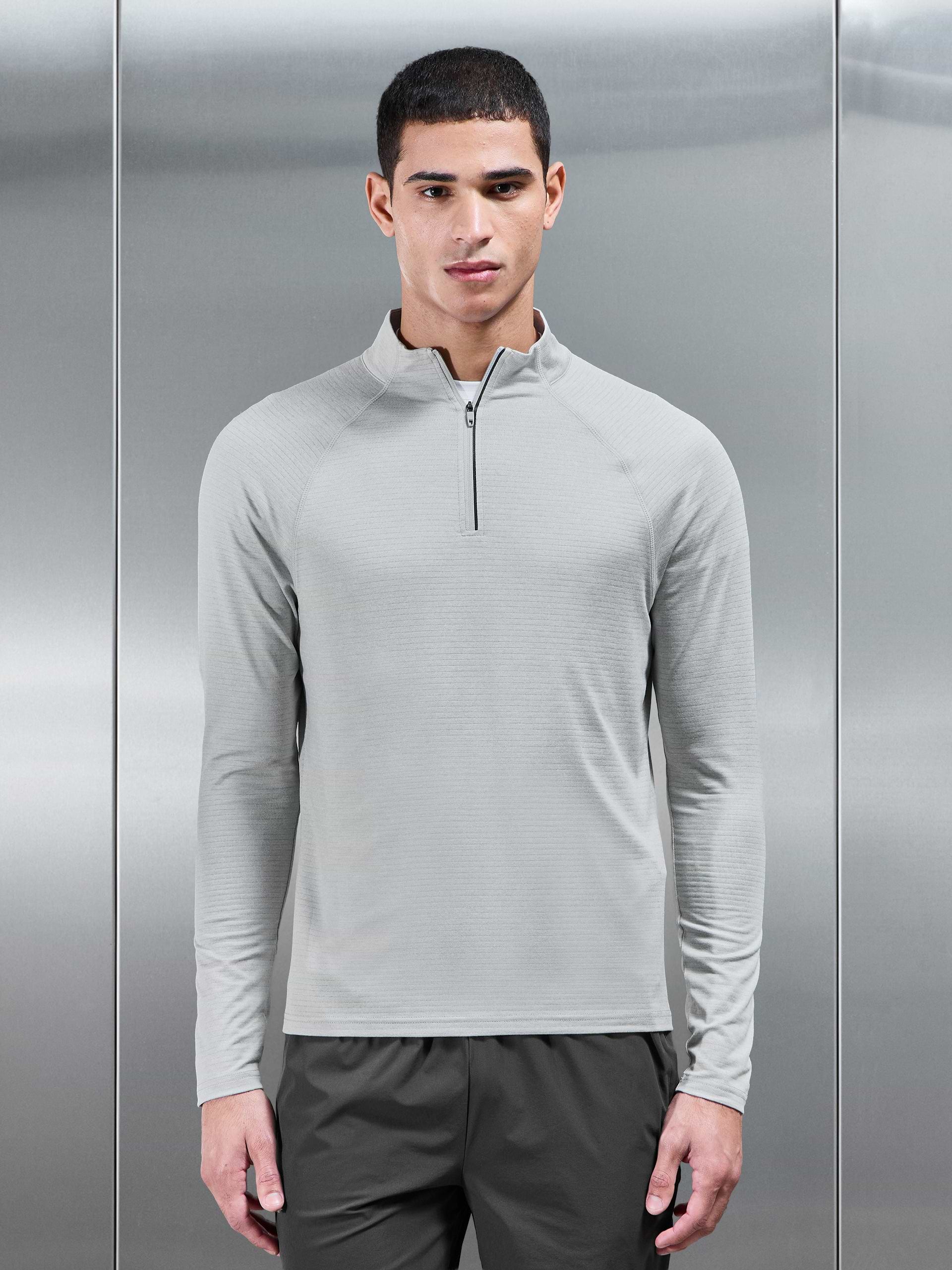 Condition Half Zip in Mid Grey