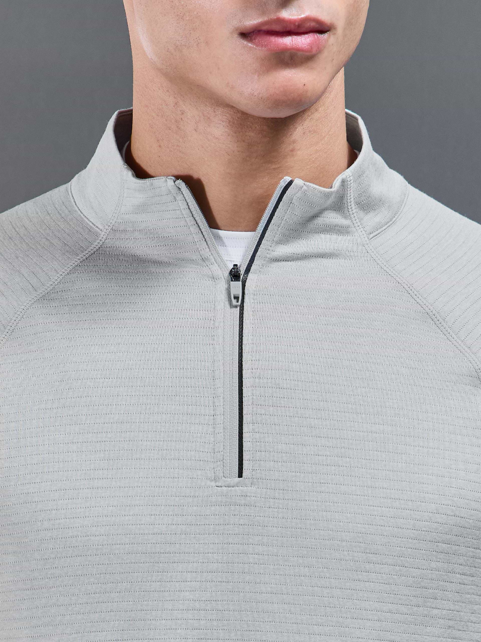 Condition Half Zip in Mid Grey